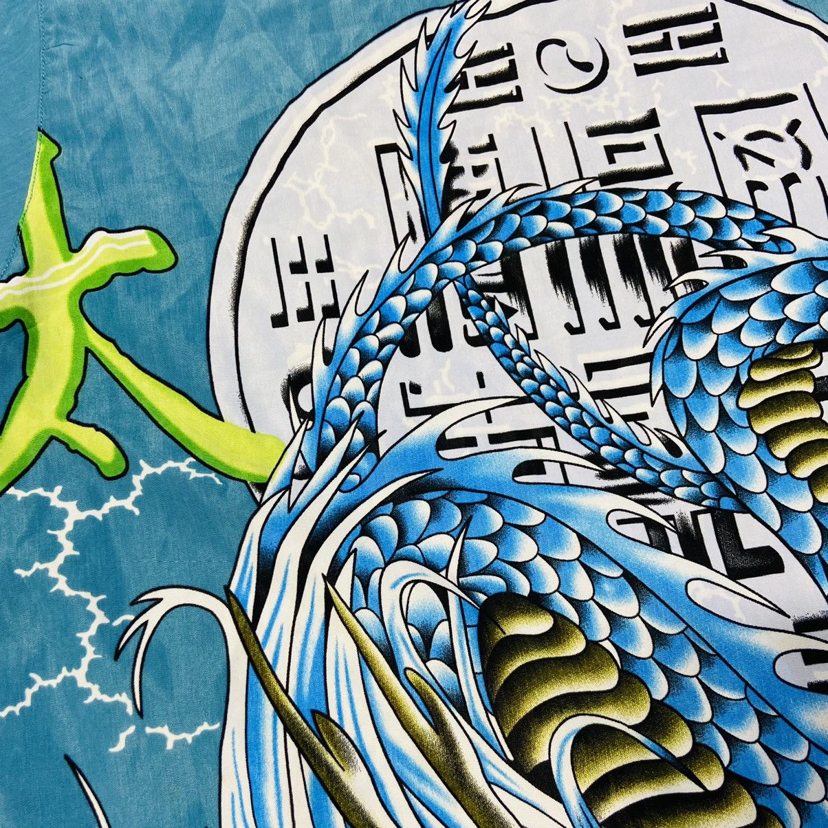 Japanese Brand 1990s JAPAN DRAGON OVERPRINTED RARE SHIRT - № 276 Size US XL / EU 56 / 4 - 3 Thumbnail