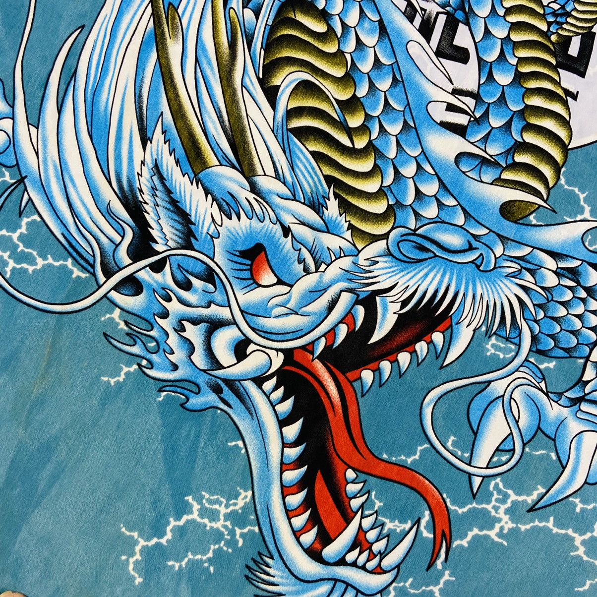 Japanese Brand 1990s JAPAN DRAGON OVERPRINTED RARE SHIRT - № 276 Size US XL / EU 56 / 4 - 4 Thumbnail