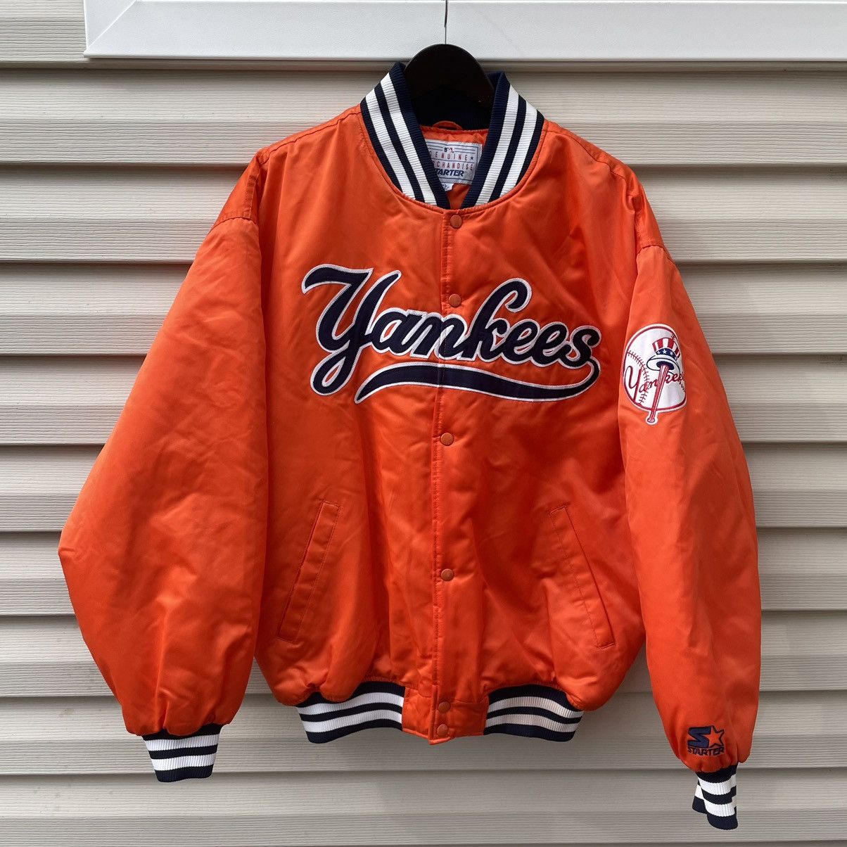 Vintage 90s Starter New York Yankees Orange Alternate Jersey Mens XL
