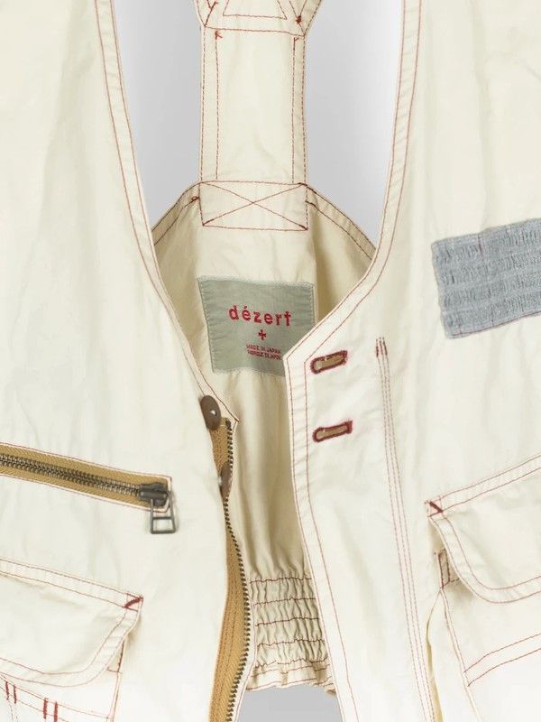 Dezert Dézert 90s White Cotton Cargo Vest Size US M / EU 48-50 / 2 - 5 Thumbnail
