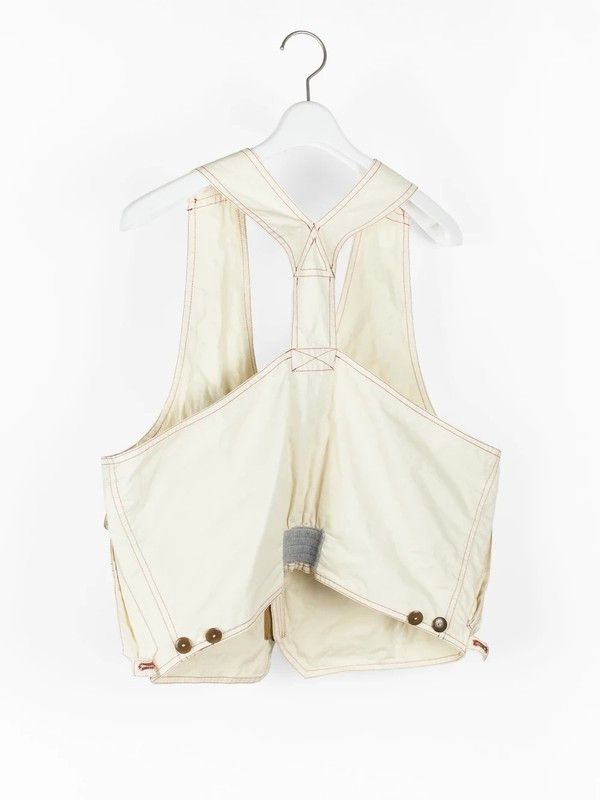 Dezert Dézert 90s White Cotton Cargo Vest Size US M / EU 48-50 / 2 - 4 Thumbnail