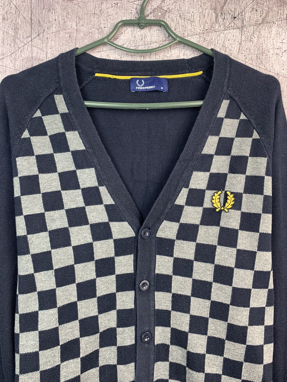 Fred Perry × Polo Ralph Lauren Fred Perry Vintage Mens Cardigan Sweater Size US M / EU 48-50 / 2 - 2 Thumbnail
