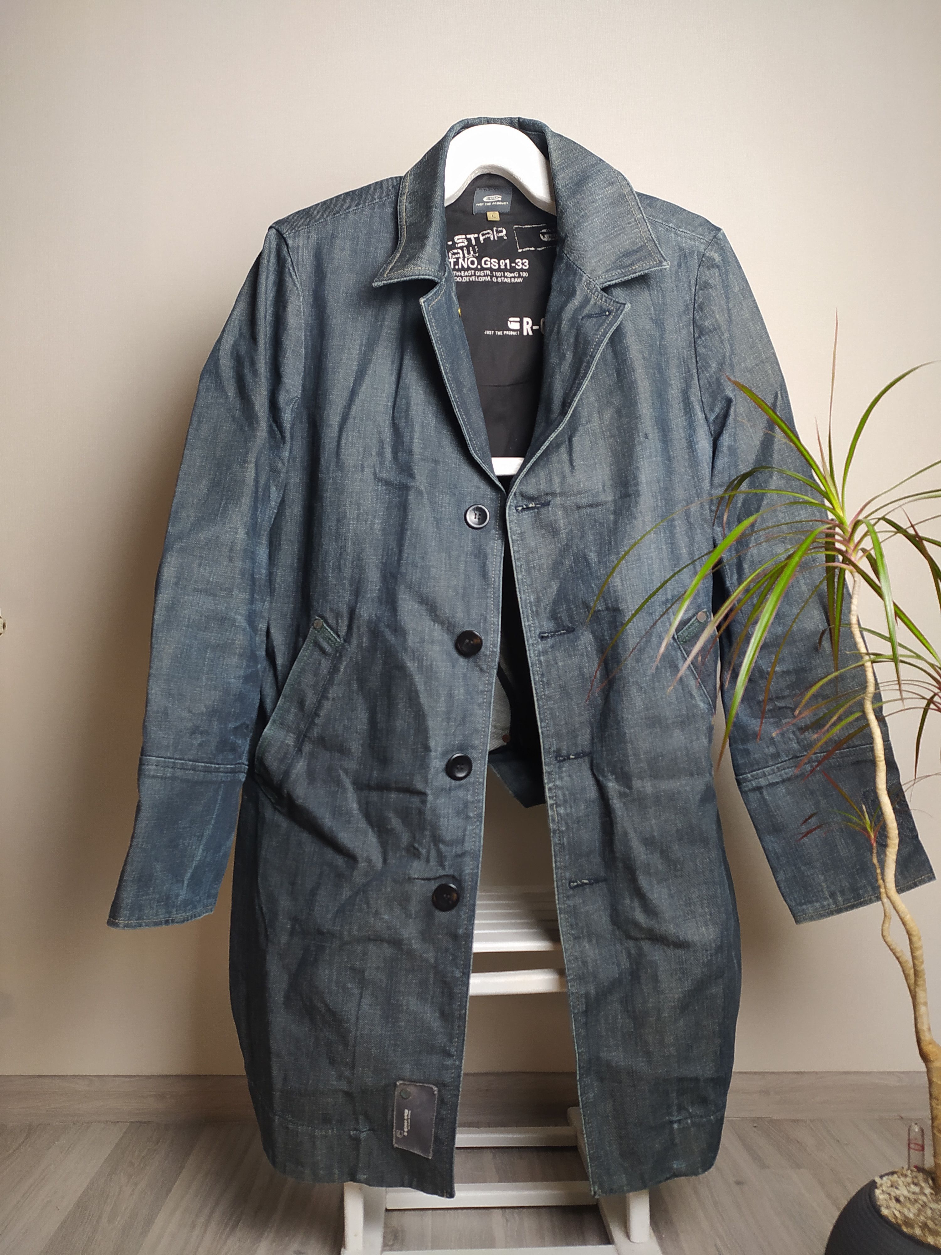 Japanese Brand Y2K G-Star vintage faded washed denim coat jacket lgb grunge Size US L / EU 52-54 / 3 - 1 Thumbnail