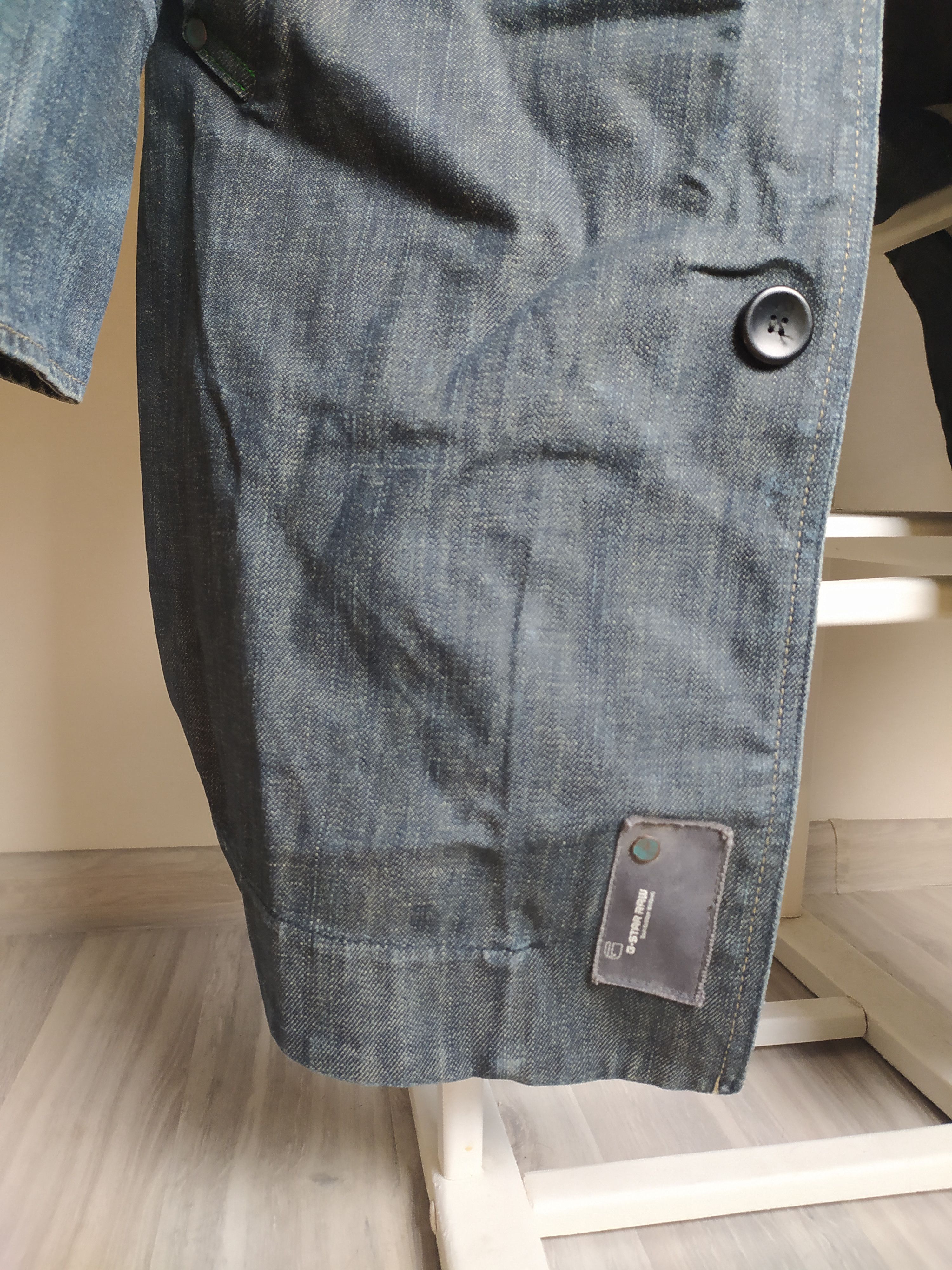 Japanese Brand Y2K G-Star vintage faded washed denim coat jacket lgb grunge Size US L / EU 52-54 / 3 - 3 Thumbnail