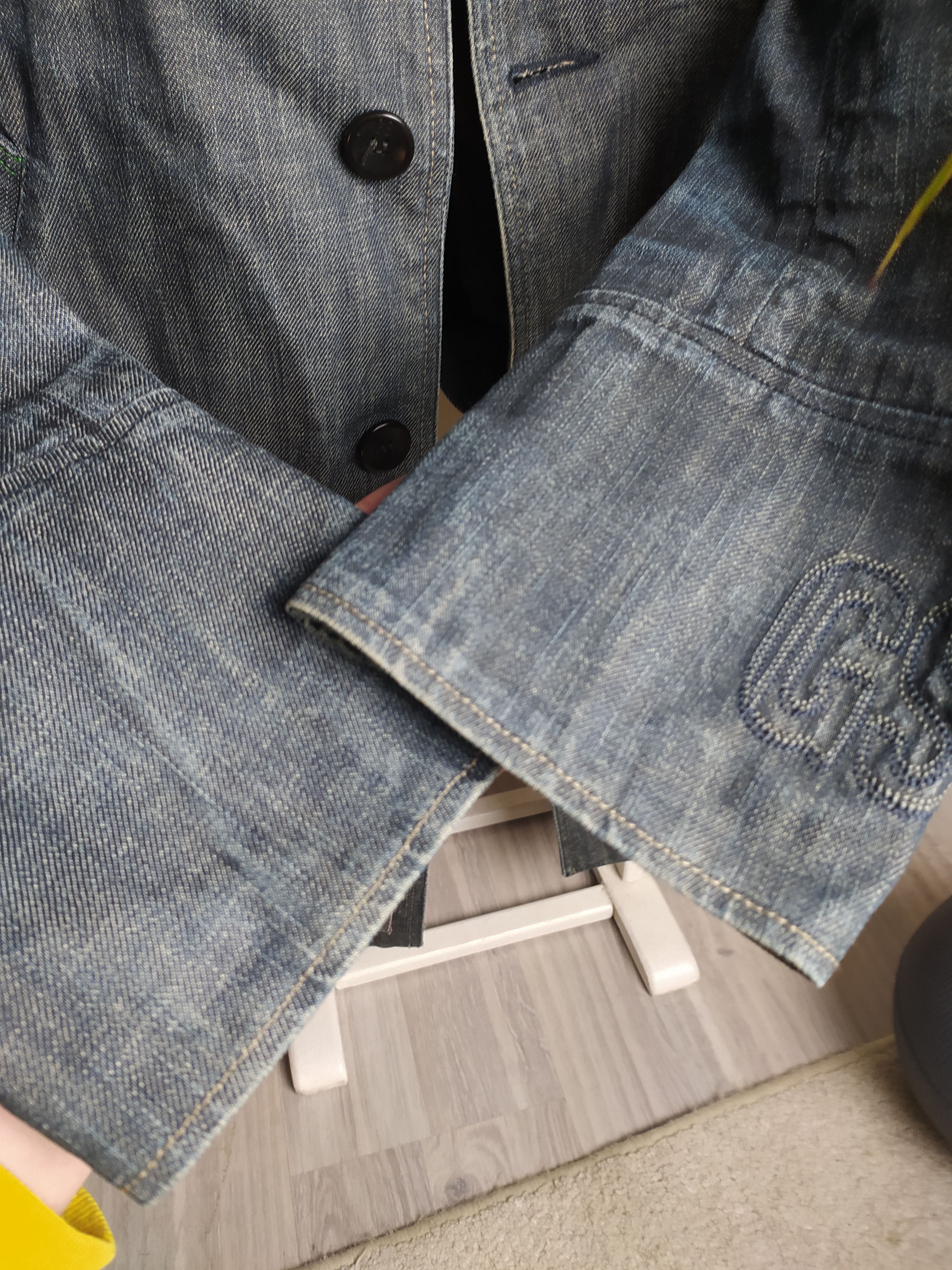 Japanese Brand Y2K G-Star vintage faded washed denim coat jacket lgb grunge Size US L / EU 52-54 / 3 - 4 Thumbnail