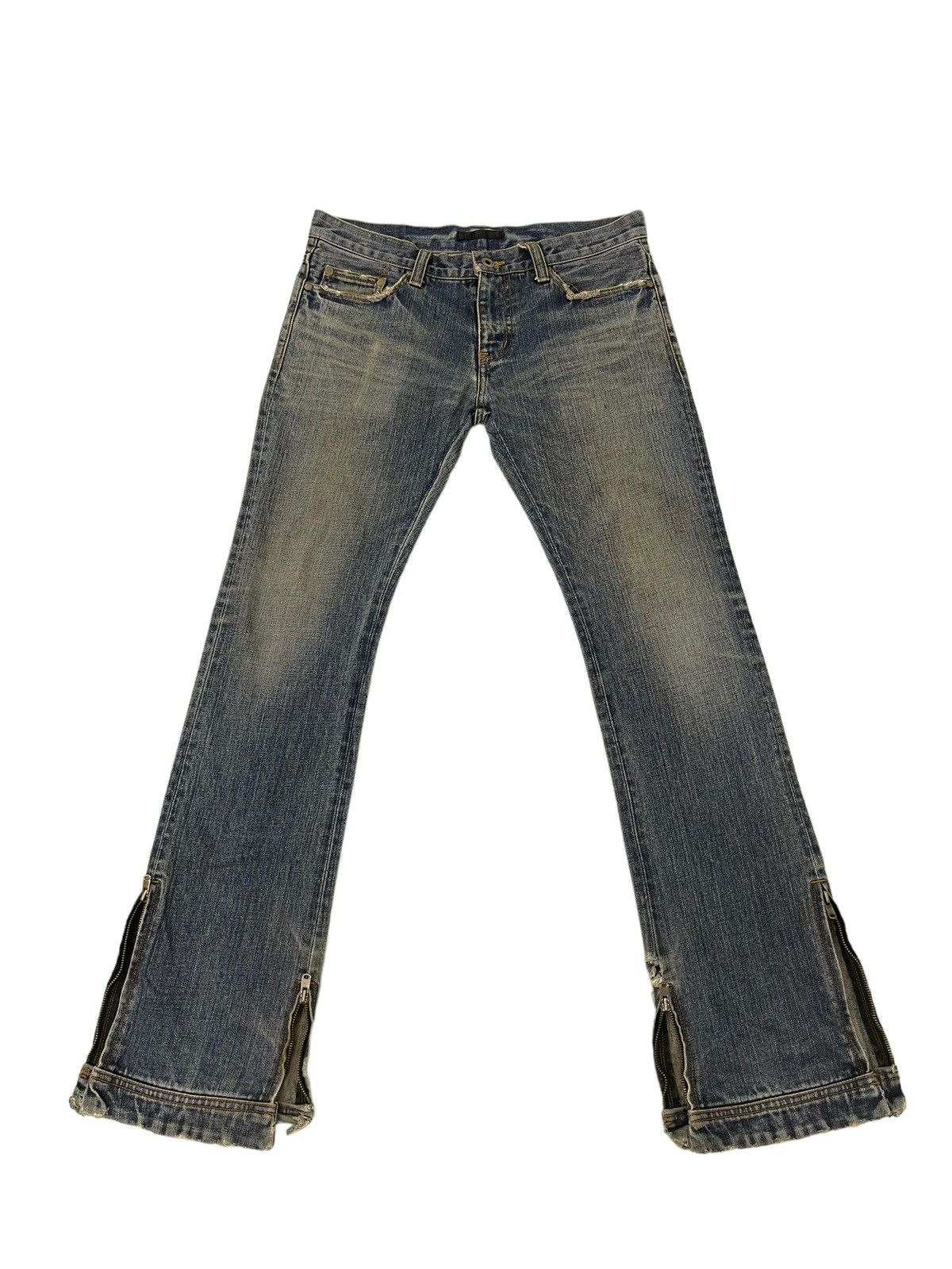 Japanese Brand × Tornado Mart Flare Jeans Rico Japan Low Rise Boot Cut Zipped 40🟦 Size US 32 / EU 48 - 2 Thumbnail