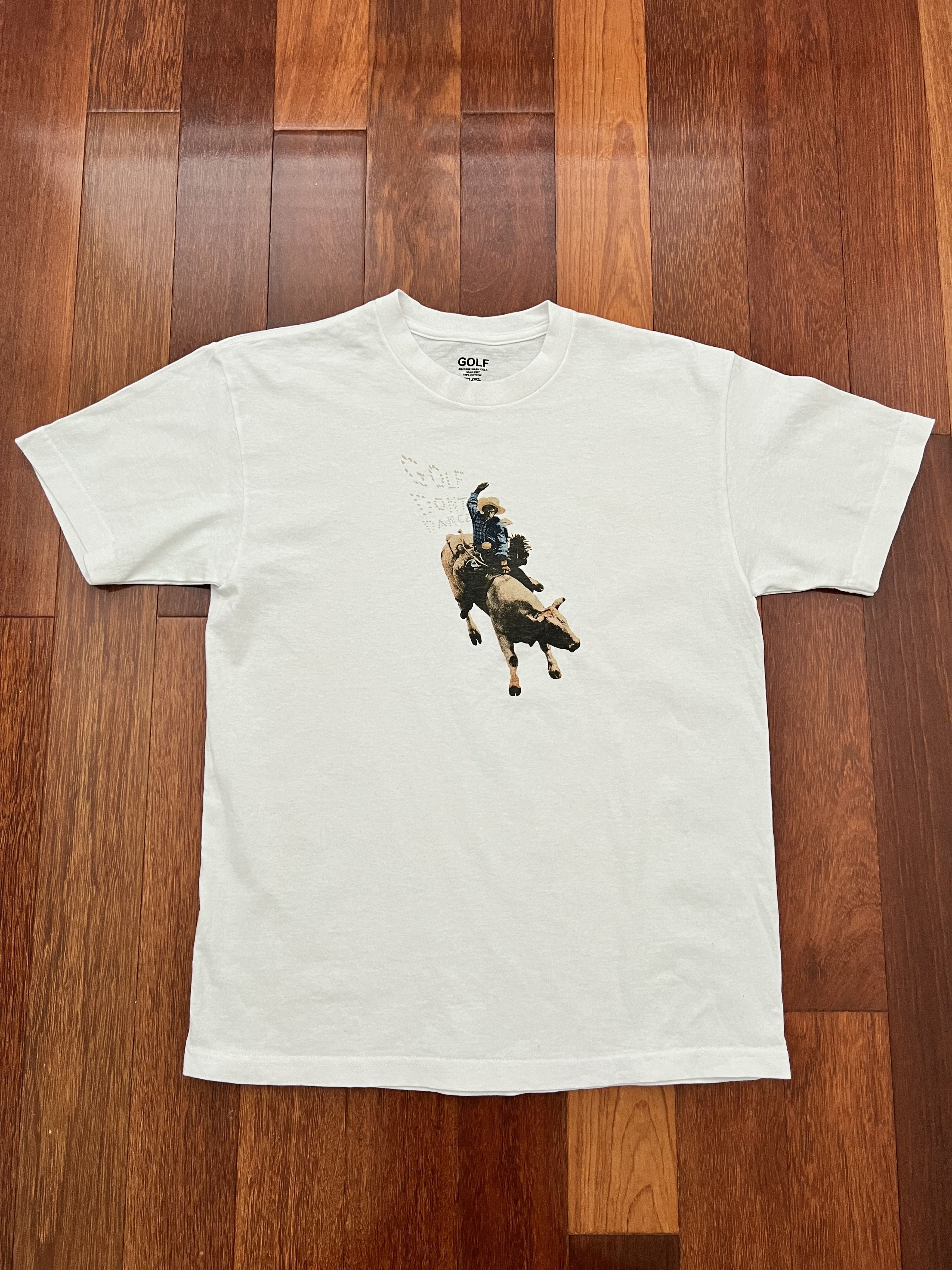 Golf Wang × Tyler The Creator 💚 Golf Wang Cowboy Tee White Medium Size US M / EU 48-50 / 2 - 1 Thumbnail