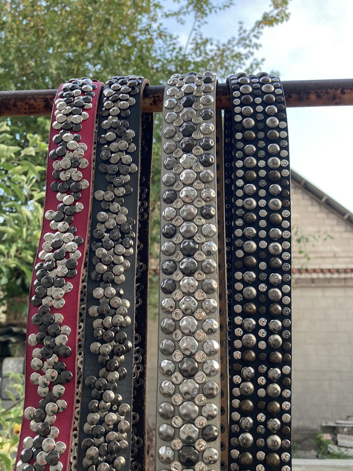 Japanese Brand Vintage punks rhinestones pink cowboy b leather belt Size ONE SIZE - 14 Thumbnail