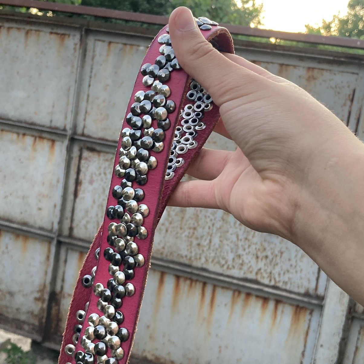 Japanese Brand Vintage punks rhinestones pink cowboy b leather belt Size ONE SIZE - 9 Thumbnail