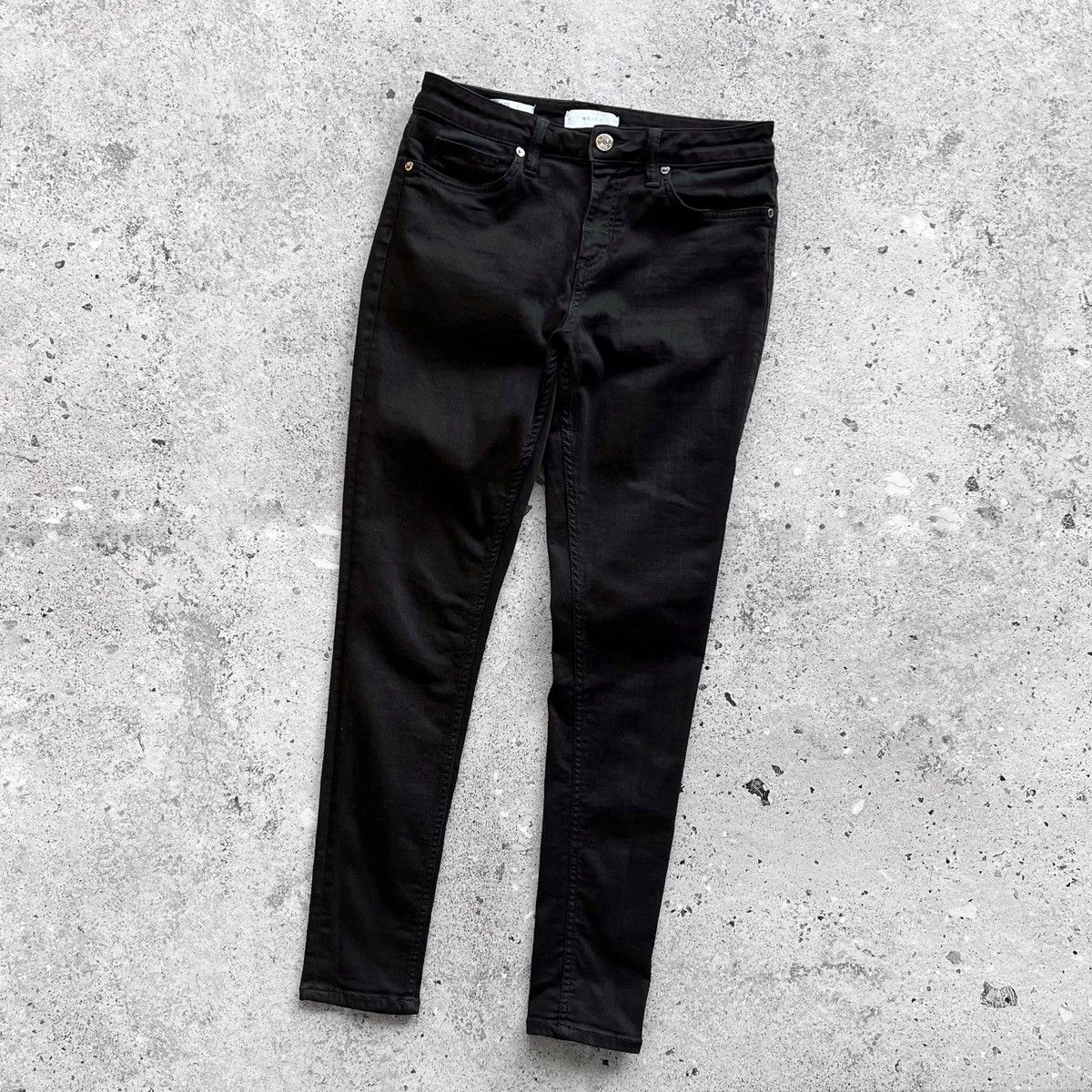 Reiss Women’s Stevie Black Denim Jeans