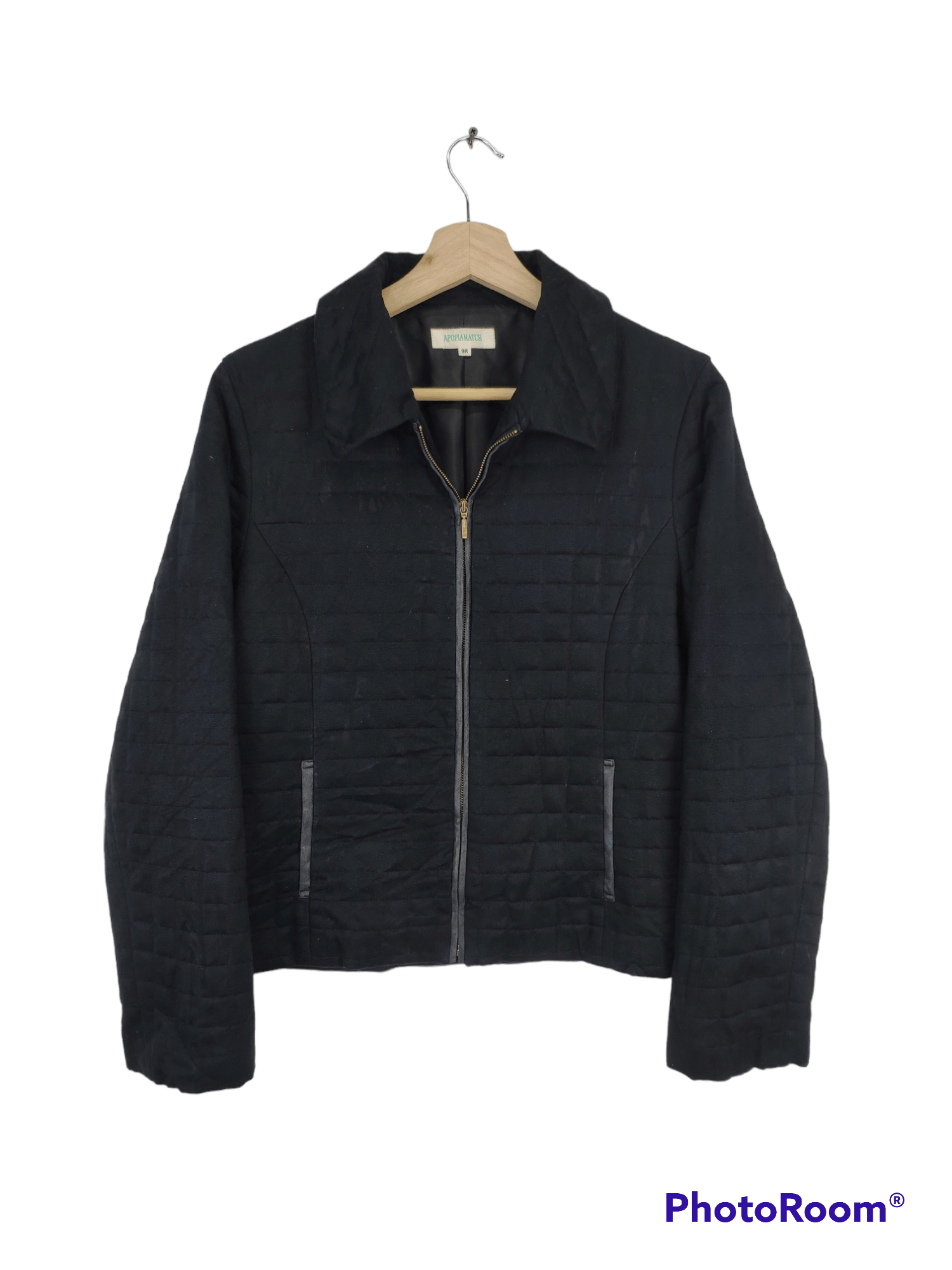 Japanese Brand × Moleskine × Vintage Vintage Moleskine Quilted Jacket Black Issey Miyake Style Size US S / EU 44-46 / 1 - 1 Thumbnail