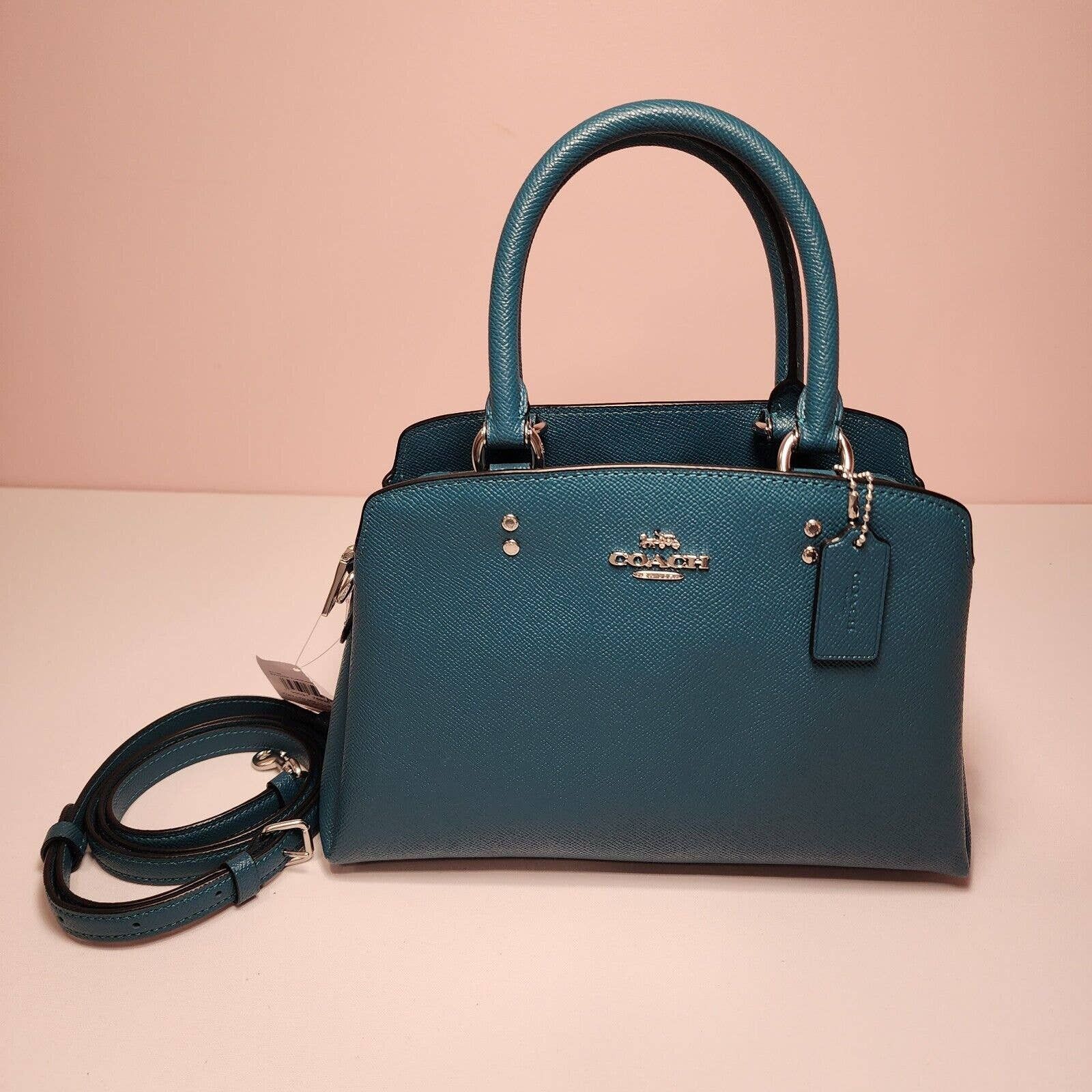 Coach 91146 Mini Lillie Carryall Bag Deep Turquoise Mineral