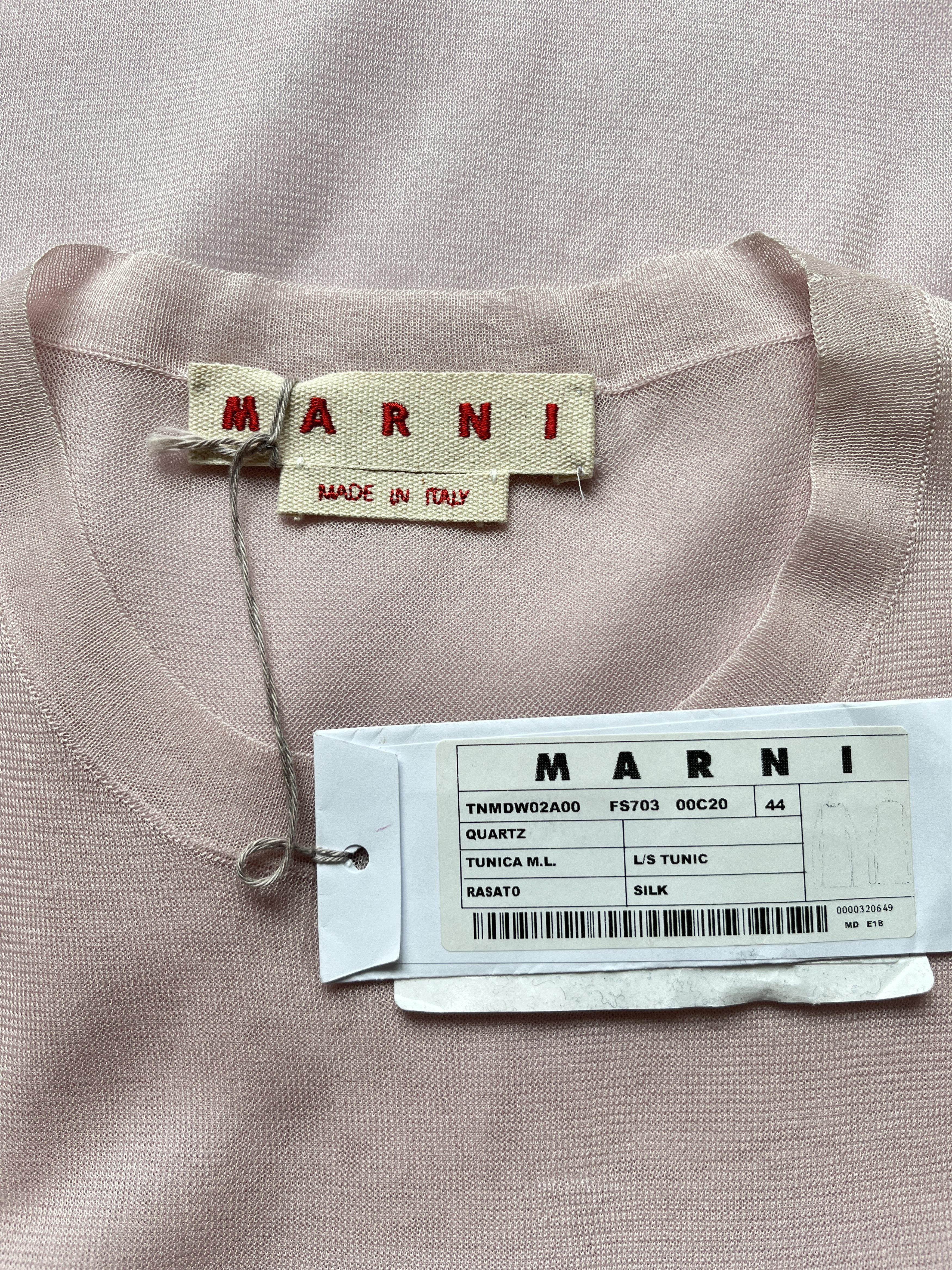 Marni ⚡️QUICK SALE⚡️Marni Pink Sheer Silk Knit Tunic Top Size XL / US 12-14 / IT 48-50 - 3 Thumbnail
