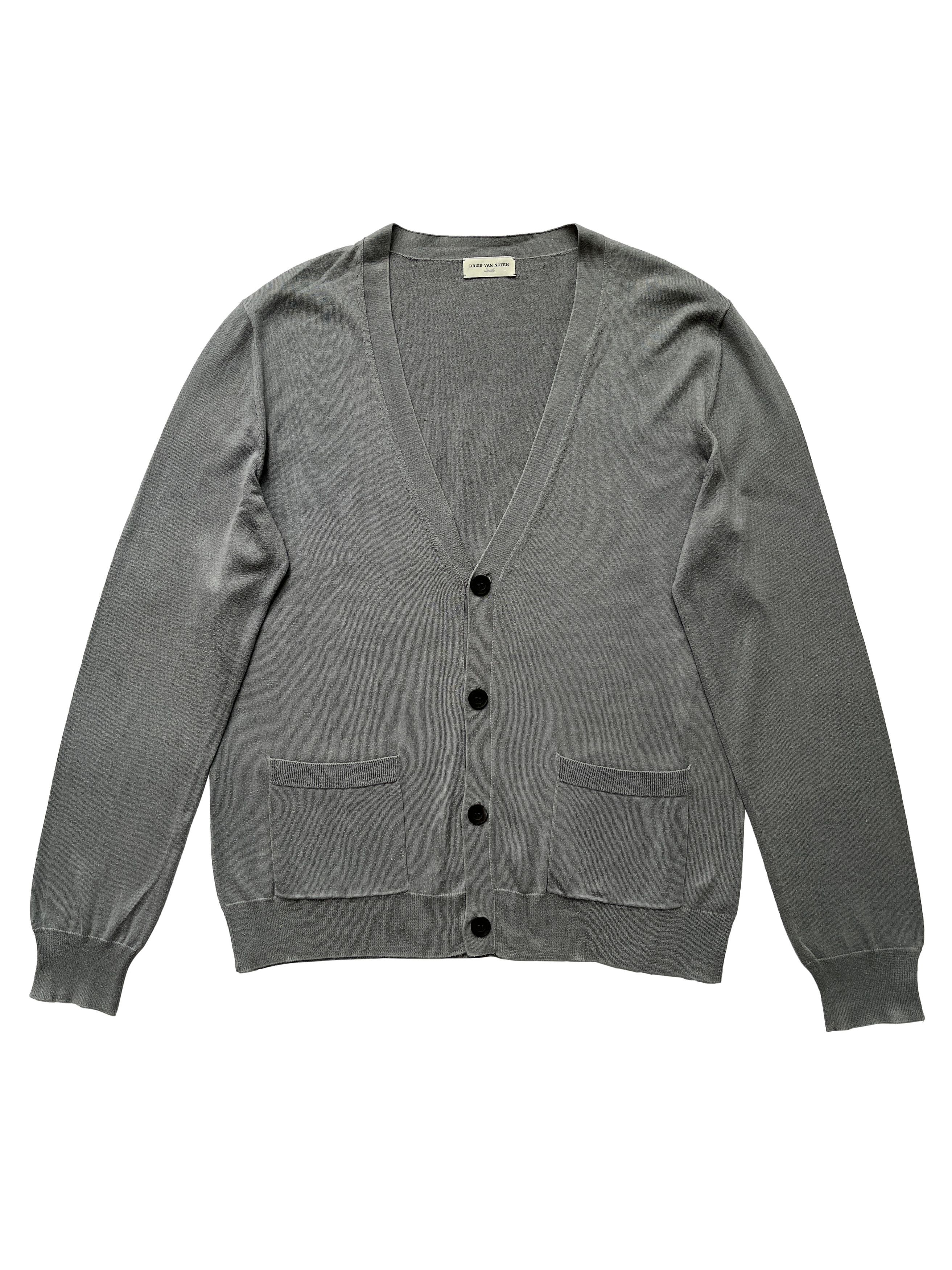 Dries Van Noten ⚡️QUICK SALE⚡️Dries Van Noten Gray Cotton Cardigan Size US S / EU 44-46 / 1 - 1 Thumbnail