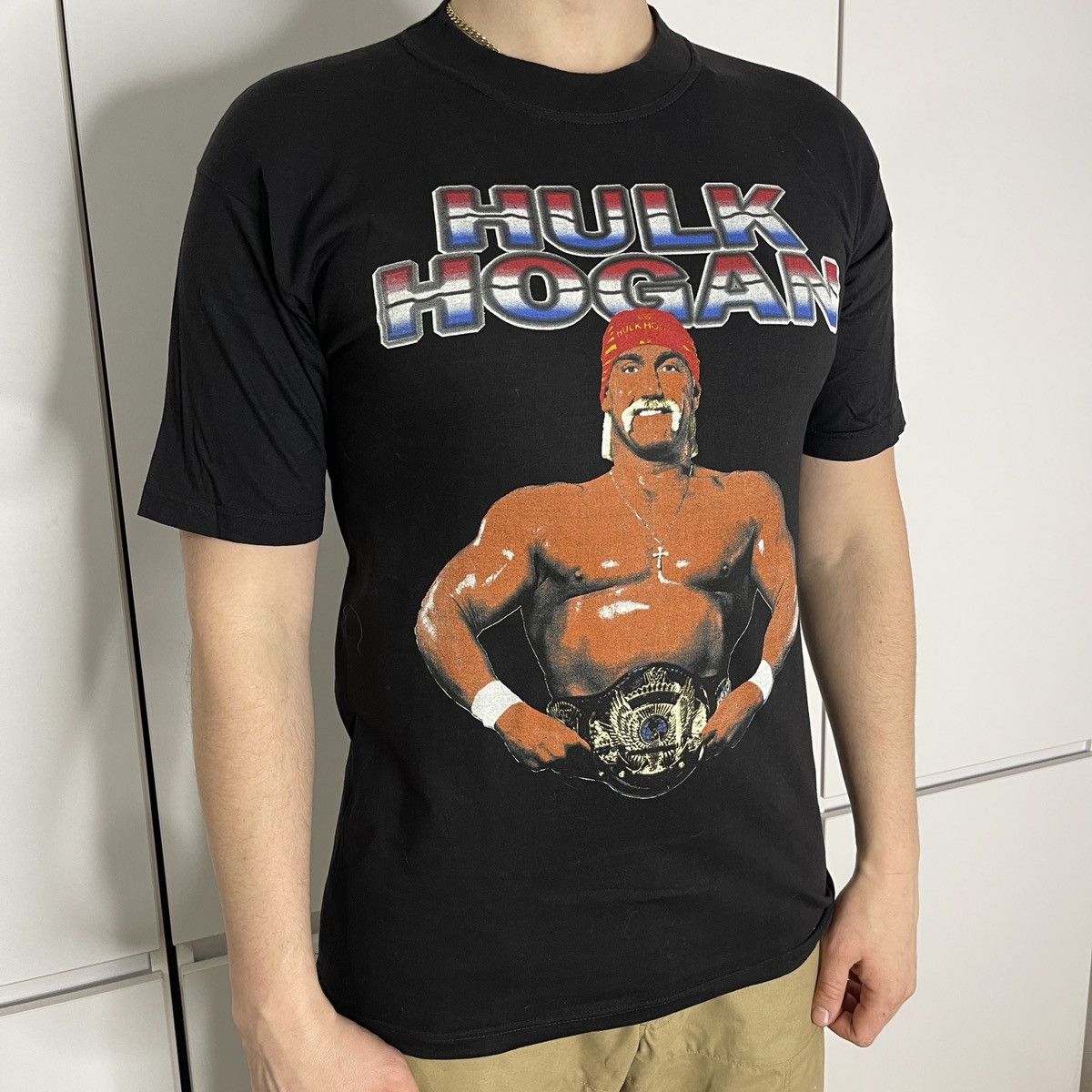 Movie WWE Hulk Hogan vintage 80s 90s Band Tees Wrestling