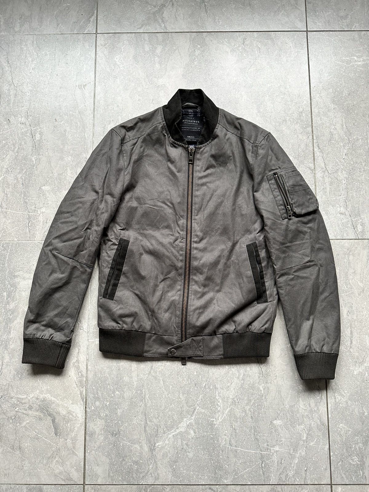 All Saints Bomber Zip Jacket