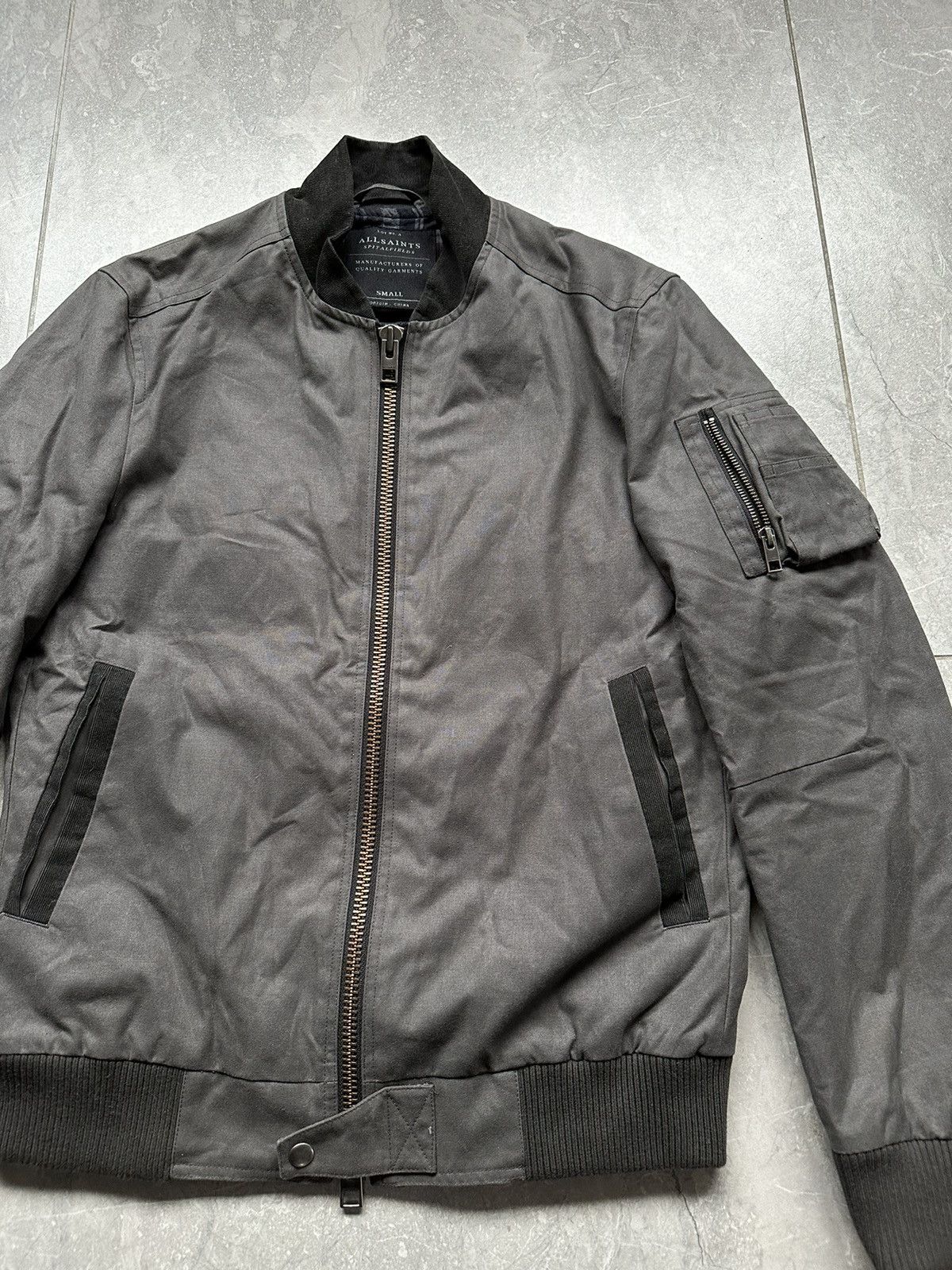 All Saints Bomber Zip Jacket