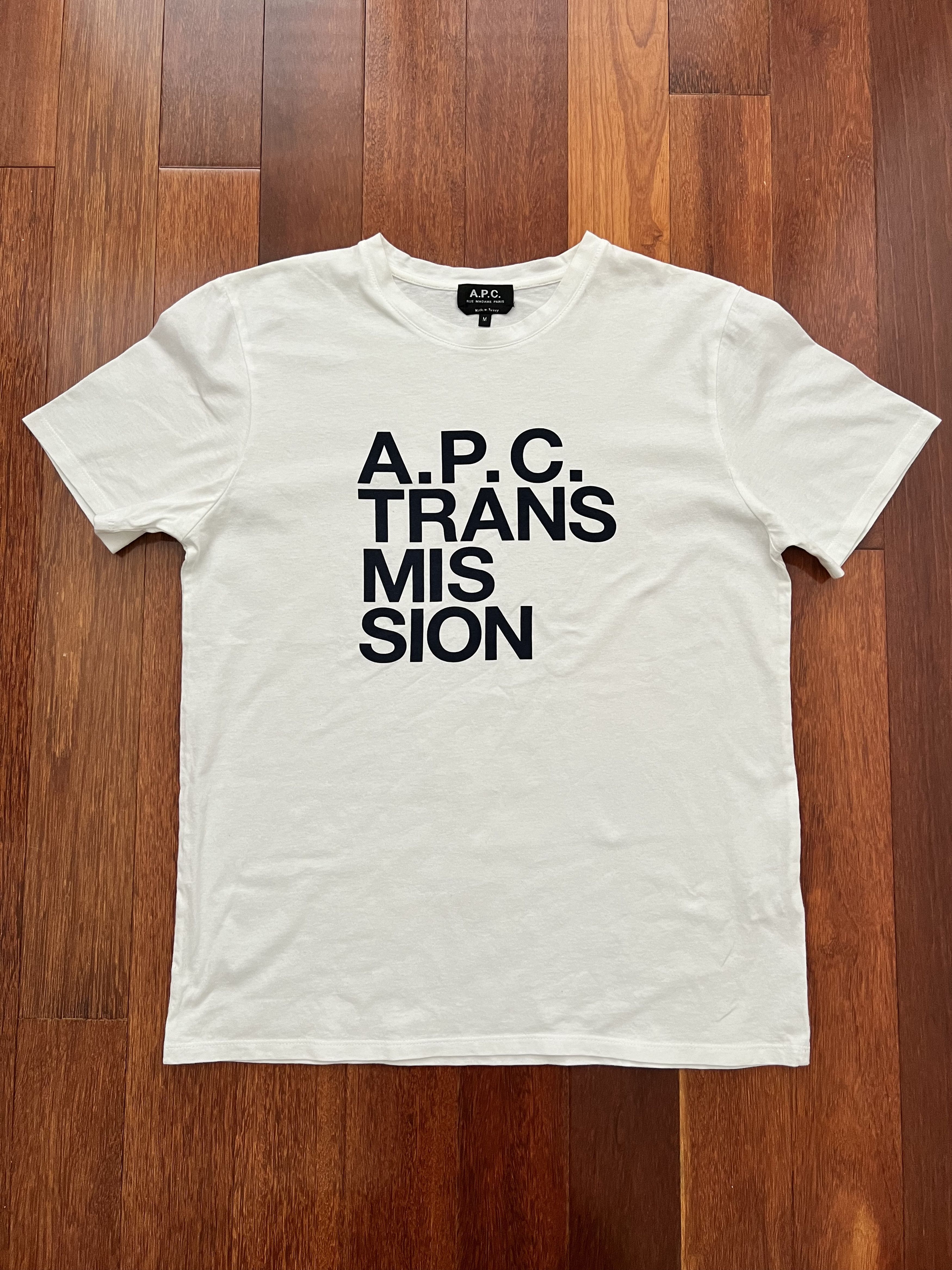 A.P.C. 💚 APC Transmission White Tee Medium Size US M / EU 48-50 / 2 - 1 Thumbnail