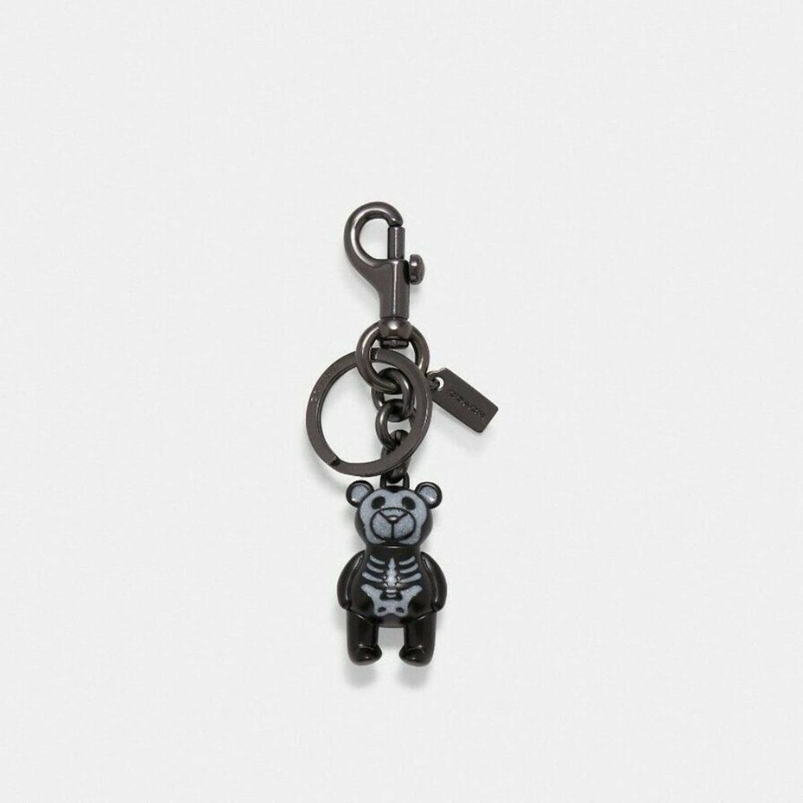 Coach Skeleton charm deals keychain Black