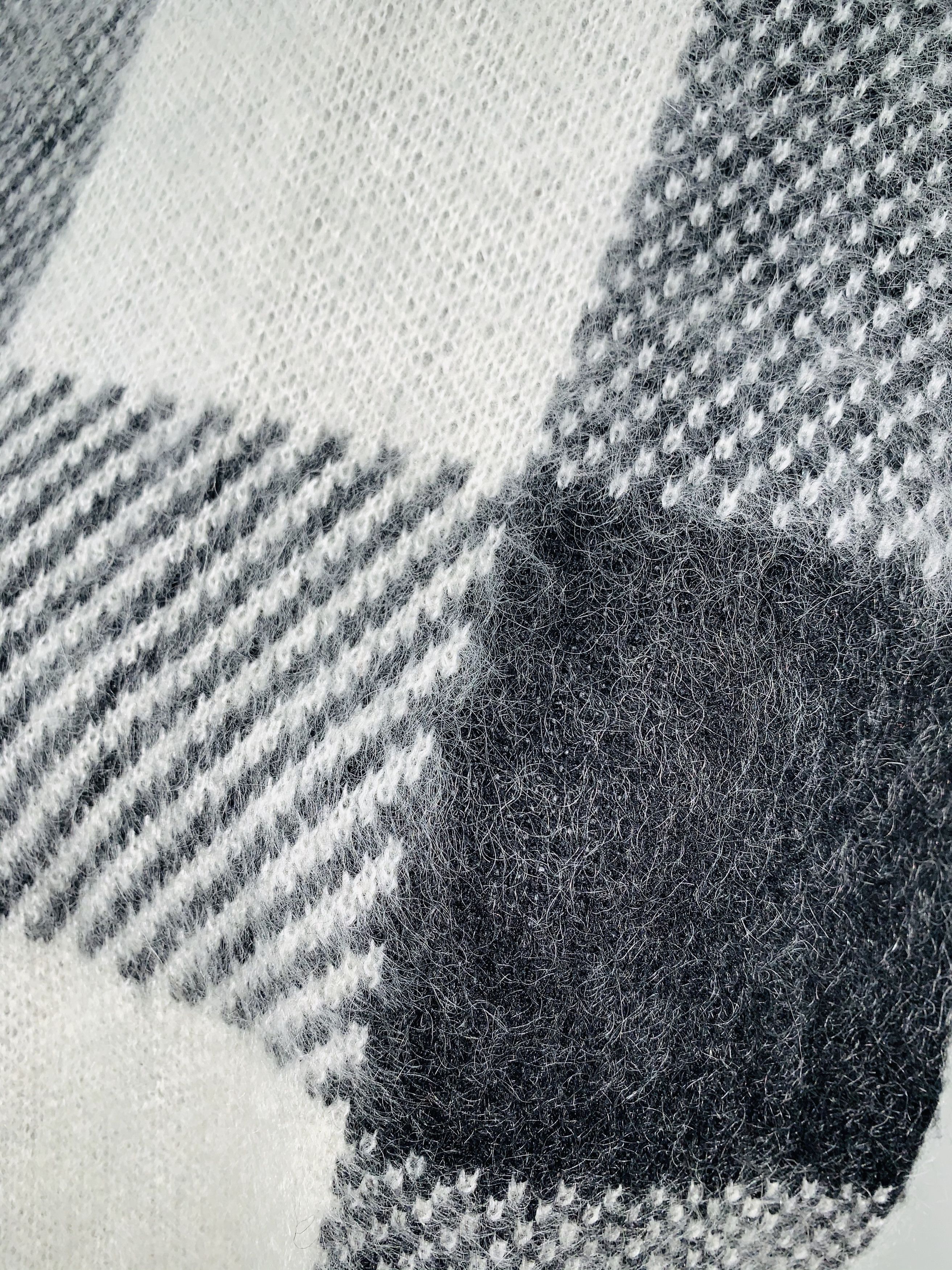 Helmut Lang NWOT Check-Block Jacquard Wool Blend Turtleneck Dickey Size ONE SIZE - 15 Thumbnail