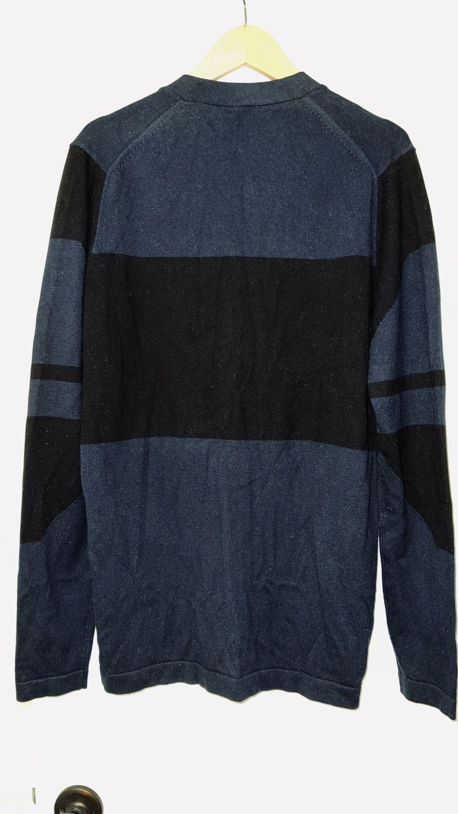 Helmut Lang NWOT Color Block Graphic Sweater Cardigan w/front pockets Size US S / EU 44-46 / 1 - 8 Thumbnail