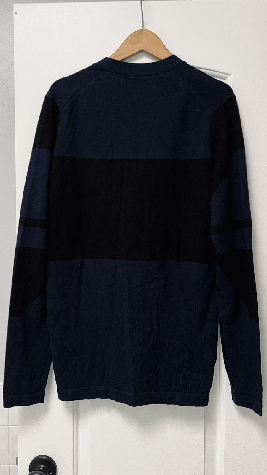 Helmut Lang NWOT Color Block Graphic Sweater Cardigan w/front pockets Size US S / EU 44-46 / 1 - 11 Thumbnail