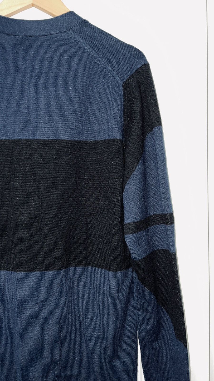 Helmut Lang NWOT Color Block Graphic Sweater Cardigan w/front pockets Size US S / EU 44-46 / 1 - 9 Thumbnail