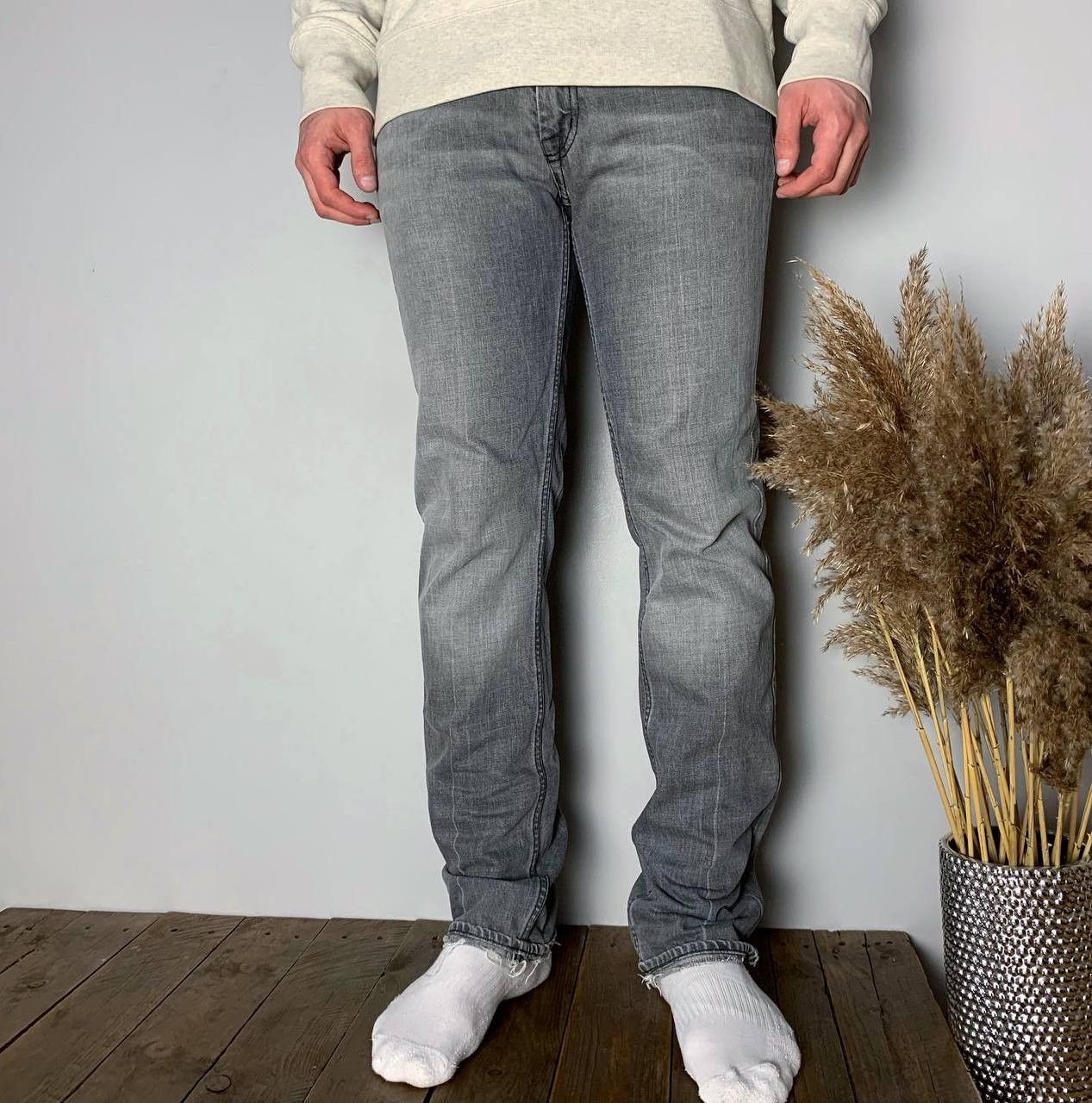 Acne Studios × Vintage Acne Studios Storlek Mic Blacktrash Straight Slim Fit Jeans Size US 31 - 3 Thumbnail