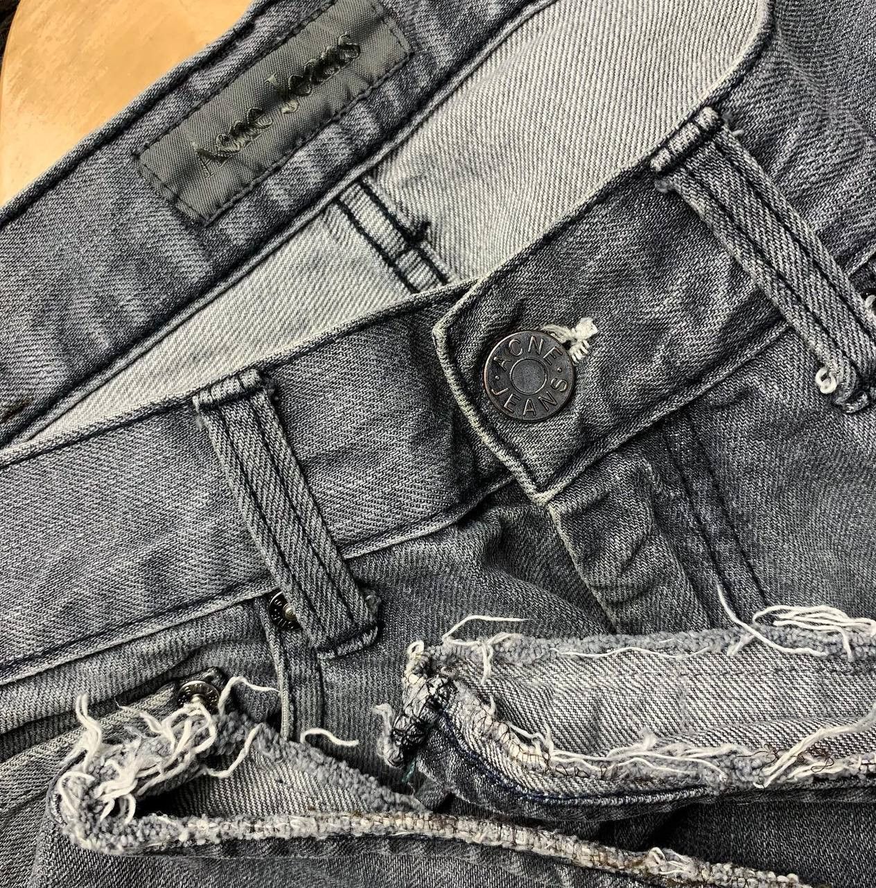 Acne Studios × Vintage Acne Studios Storlek Mic Blacktrash Straight Slim Fit Jeans Size US 31 - 5 Thumbnail