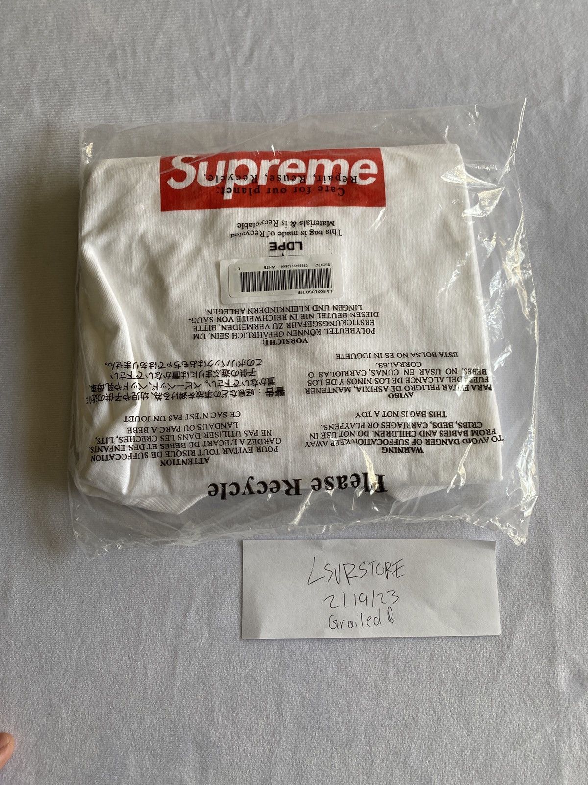 Supreme West Hollywood Box Logo Tee White Size Medium $200