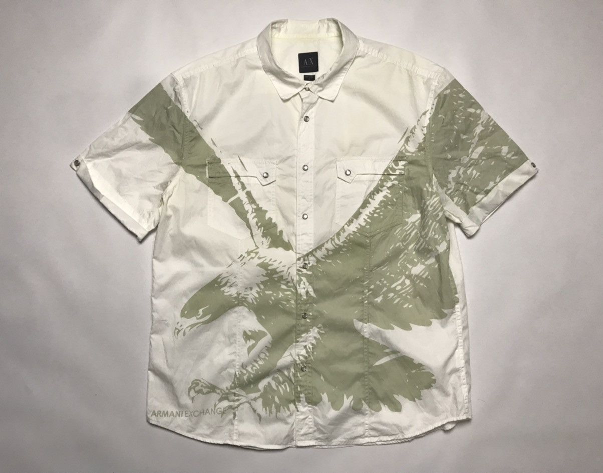 Armani Exchange vintage Armani Eagle Print Shirt Size US XL / EU 56 / 4 - 1 Thumbnail