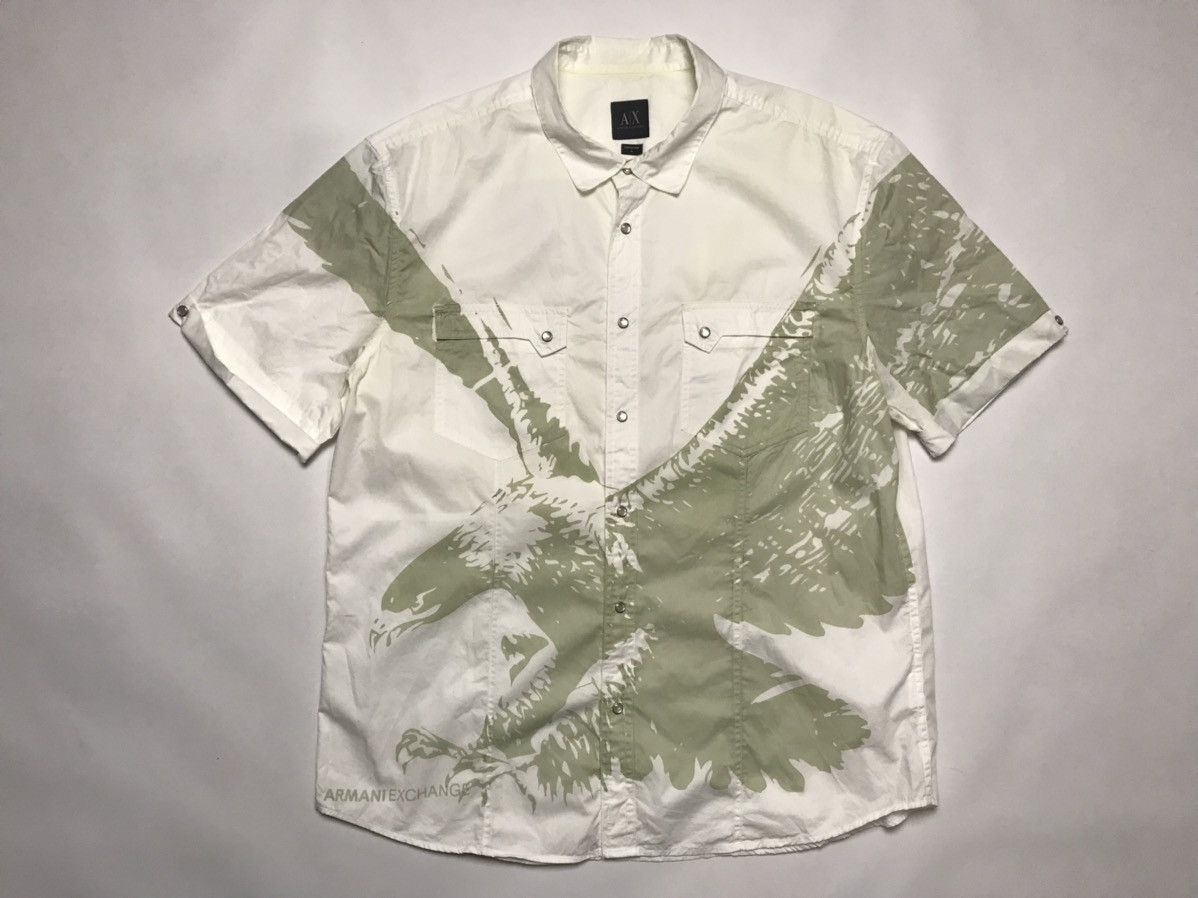 Armani Exchange vintage Armani Eagle Print Shirt Size US XL / EU 56 / 4 - 11 Thumbnail