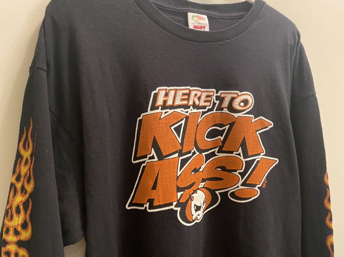 Vintage VINTAGE 90’S Y2K HERE TO KICK ASS FLAME LONG SLEEVE Size US XL / EU 56 / 4 - 3 Thumbnail