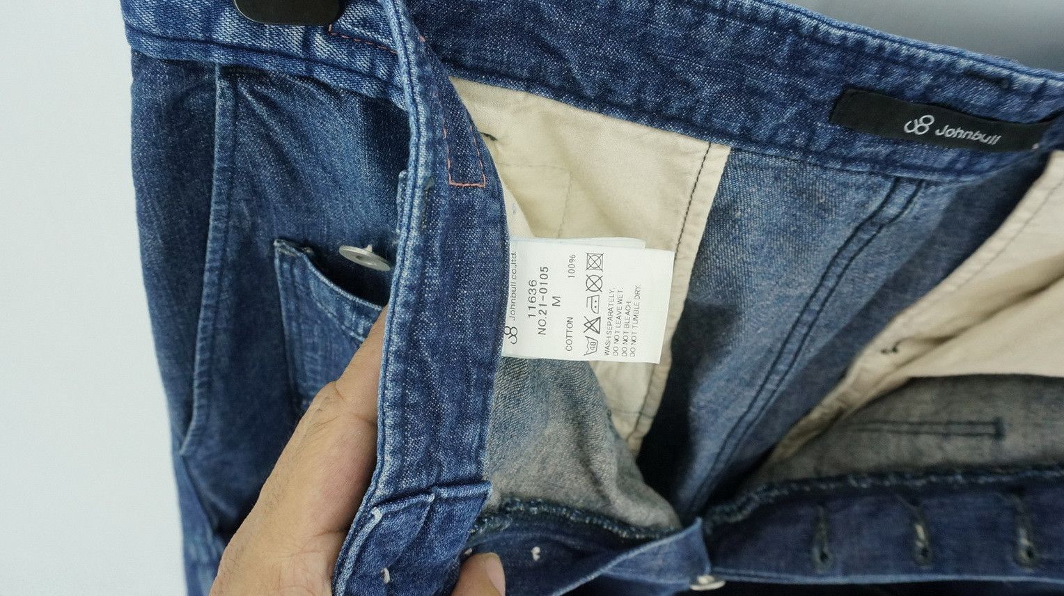Japanese Brand Japan JOHN BULL Front Flap button Fly Jeans Size US 31 - 9 Thumbnail