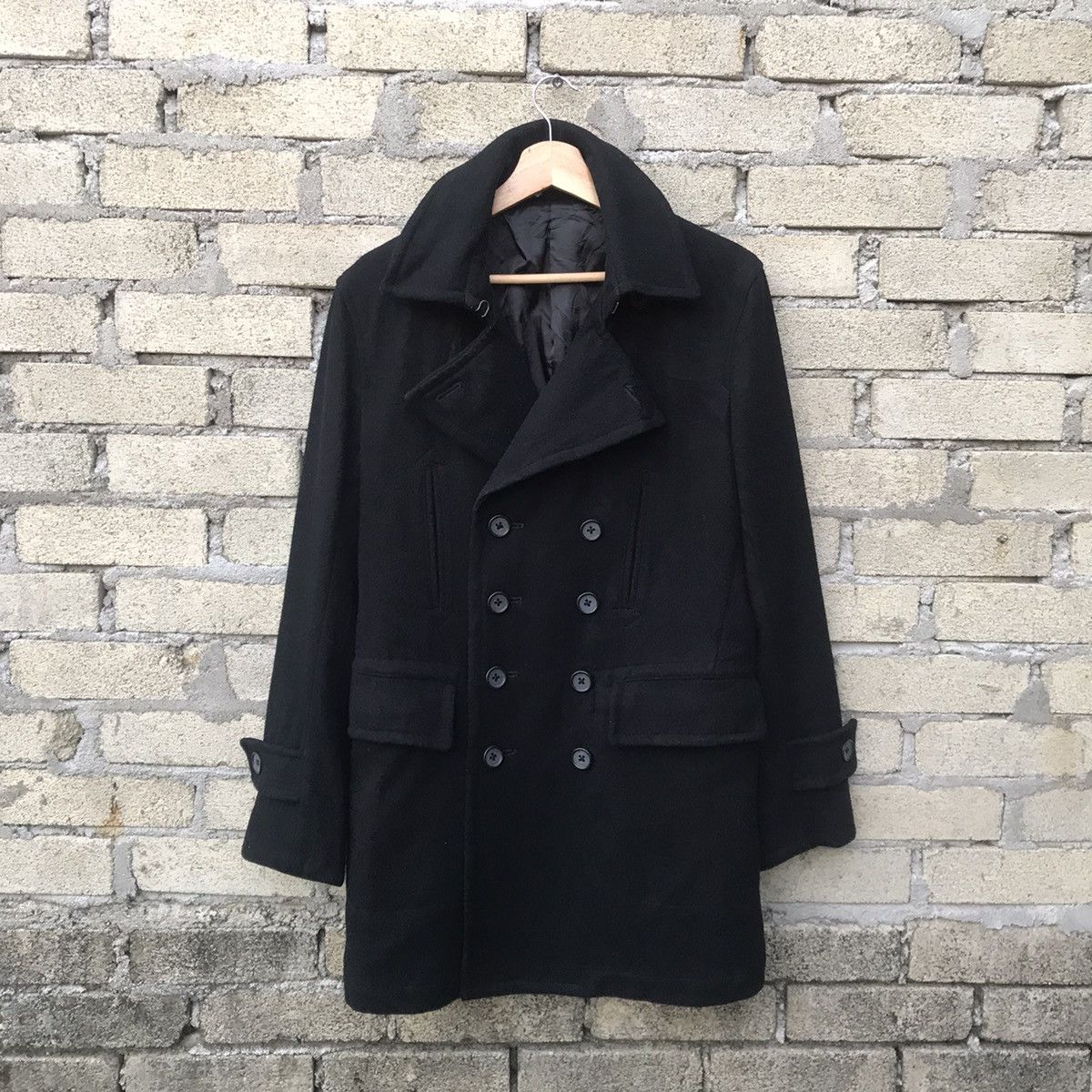 PPFM bondage military wool button mid jacket
