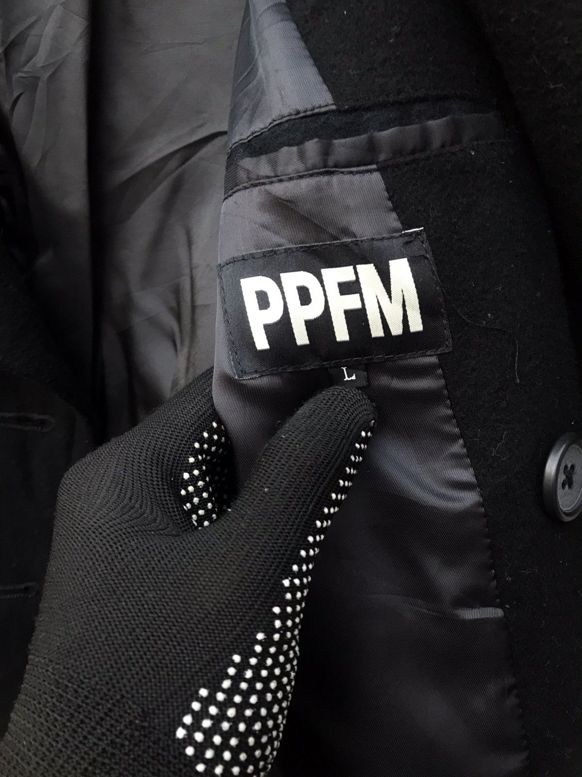PPFM PPFM bondage military wool button mid jacket Size US L / EU 52-54 / 3 - 7 Thumbnail