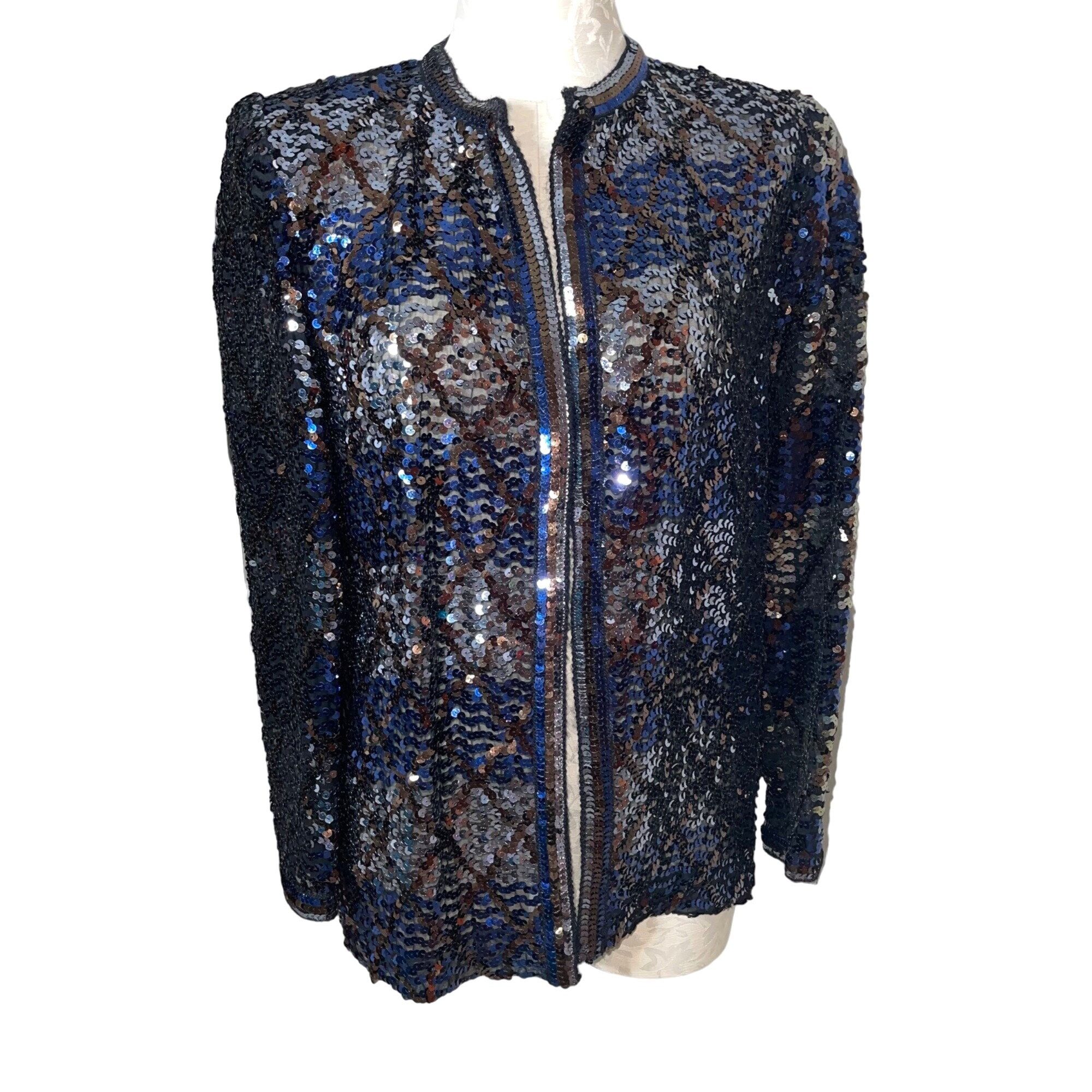 Vintage I. Magnin Party Collectibles Womens Sequin Jacket