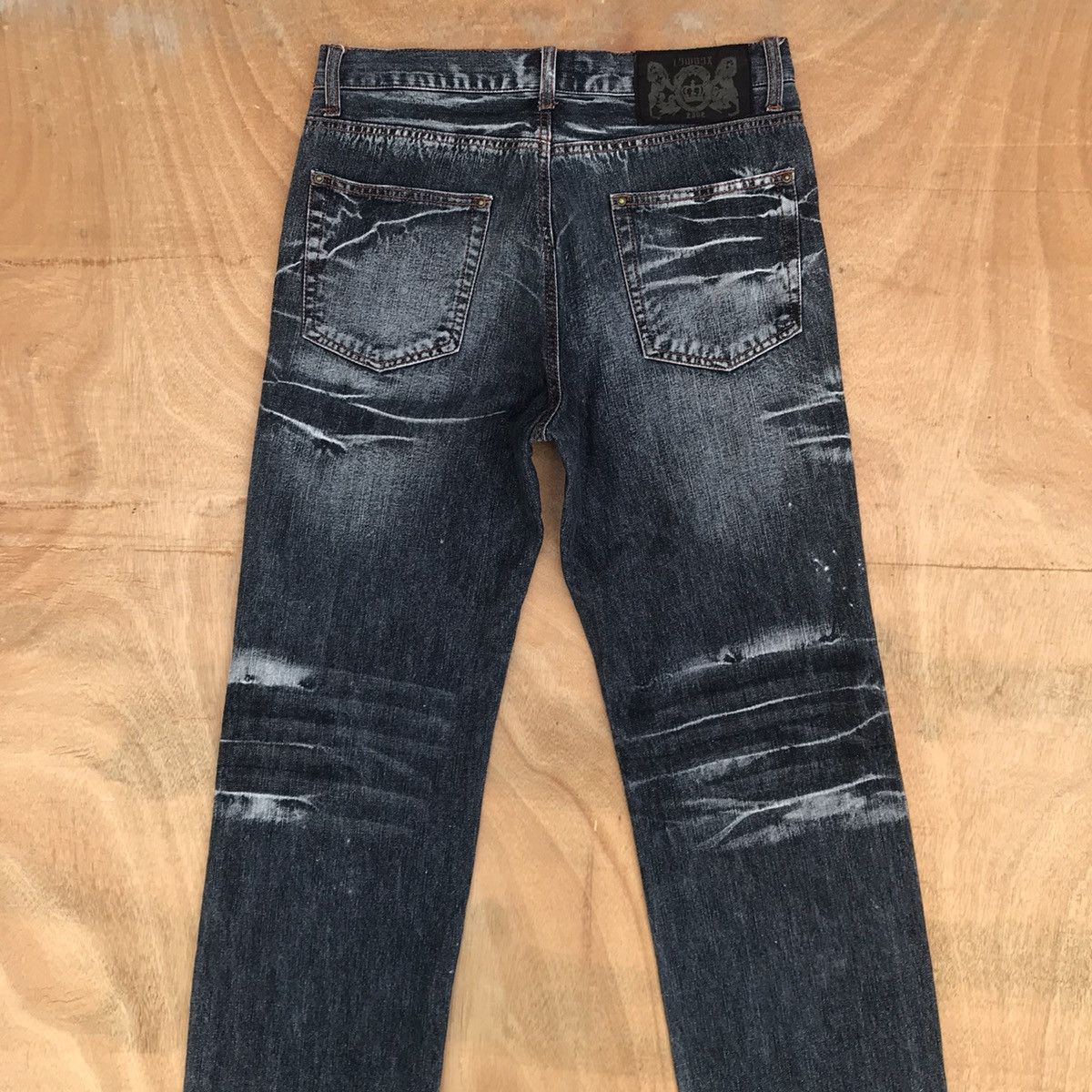 20471120 × If Six Was Nine × Tornado Mart Lowbox bleached herringbone faded wash numbernine inspired Size US 30 / EU 46 - 7 Thumbnail