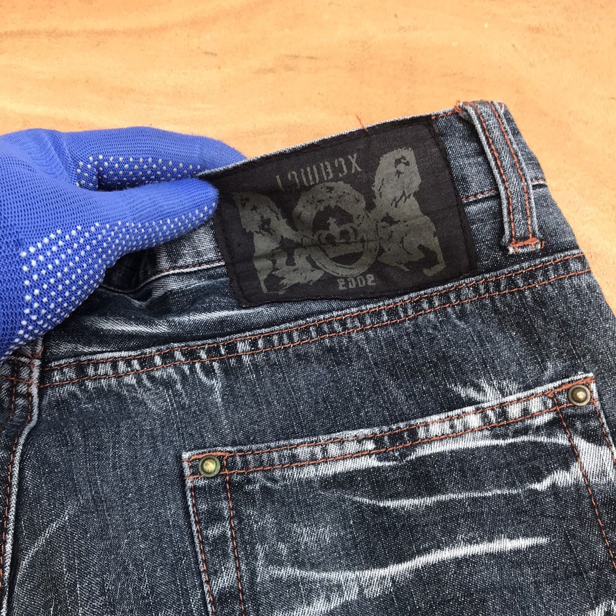 20471120 × If Six Was Nine × Tornado Mart Lowbox bleached herringbone faded wash numbernine inspired Size US 30 / EU 46 - 9 Thumbnail