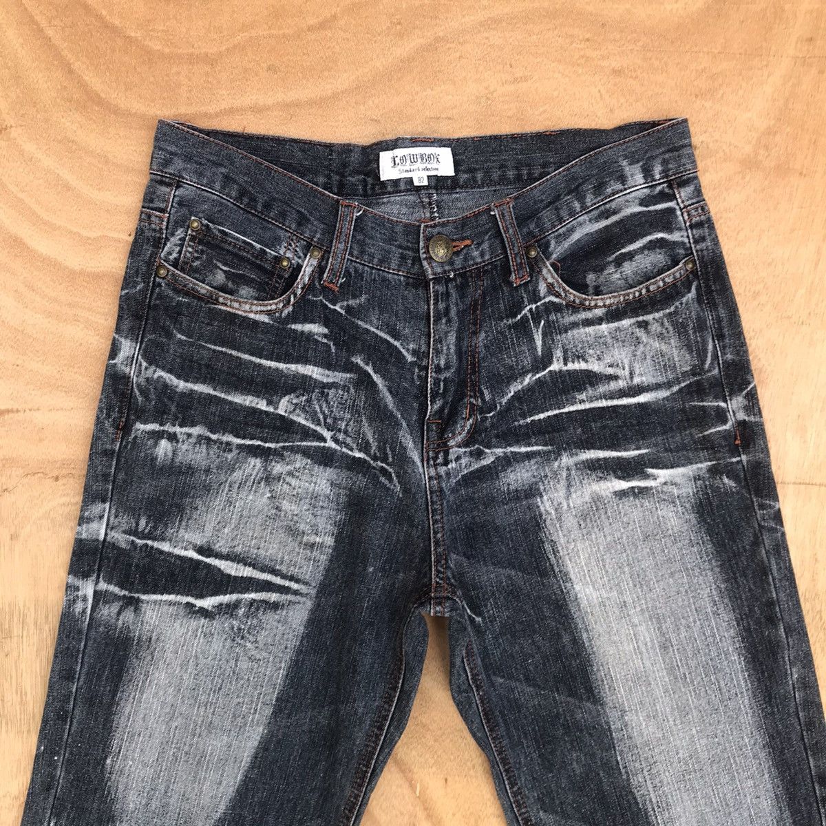 20471120 × If Six Was Nine × Tornado Mart Lowbox bleached herringbone faded wash numbernine inspired Size US 30 / EU 46 - 6 Thumbnail