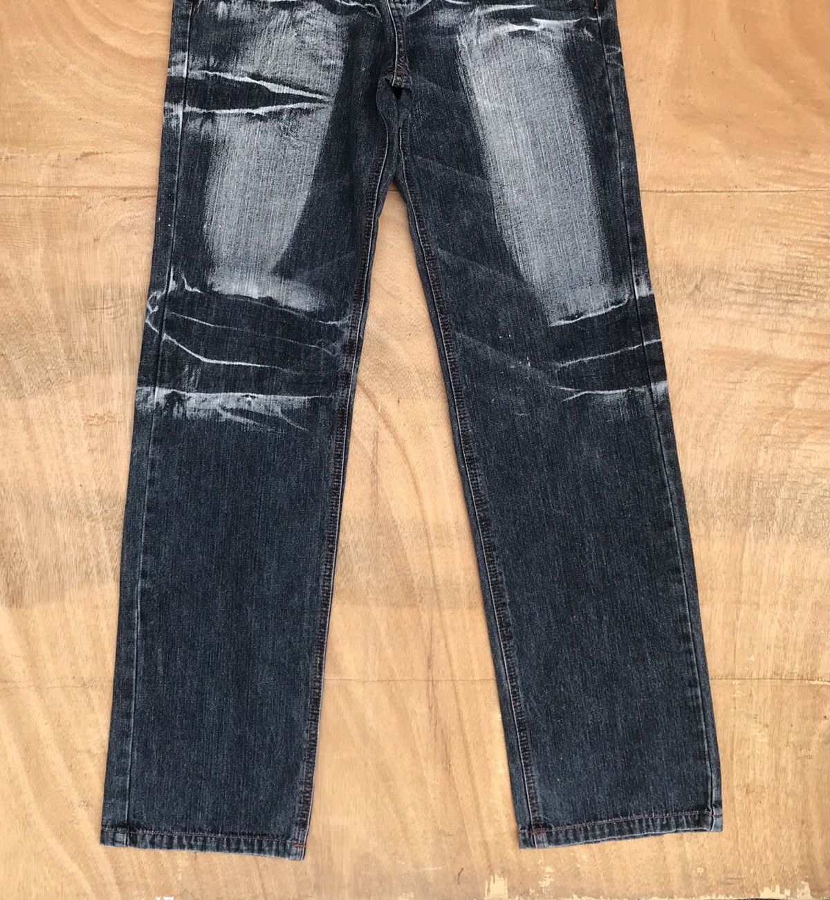 20471120 × If Six Was Nine × Tornado Mart Lowbox bleached herringbone faded wash numbernine inspired Size US 30 / EU 46 - 3 Thumbnail