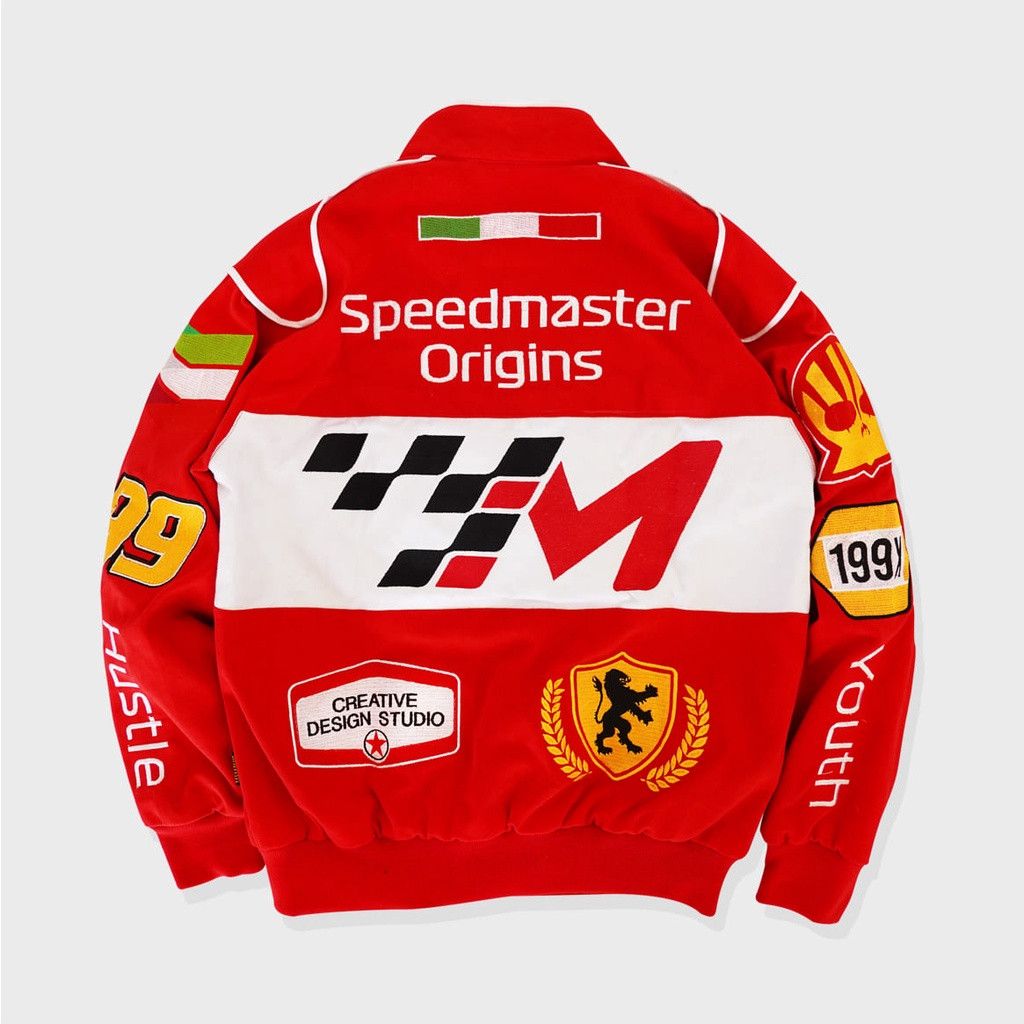 Other LIMITED JACKET RACING SPEED RED EDITION FULL EMBROIDERY | Grailed