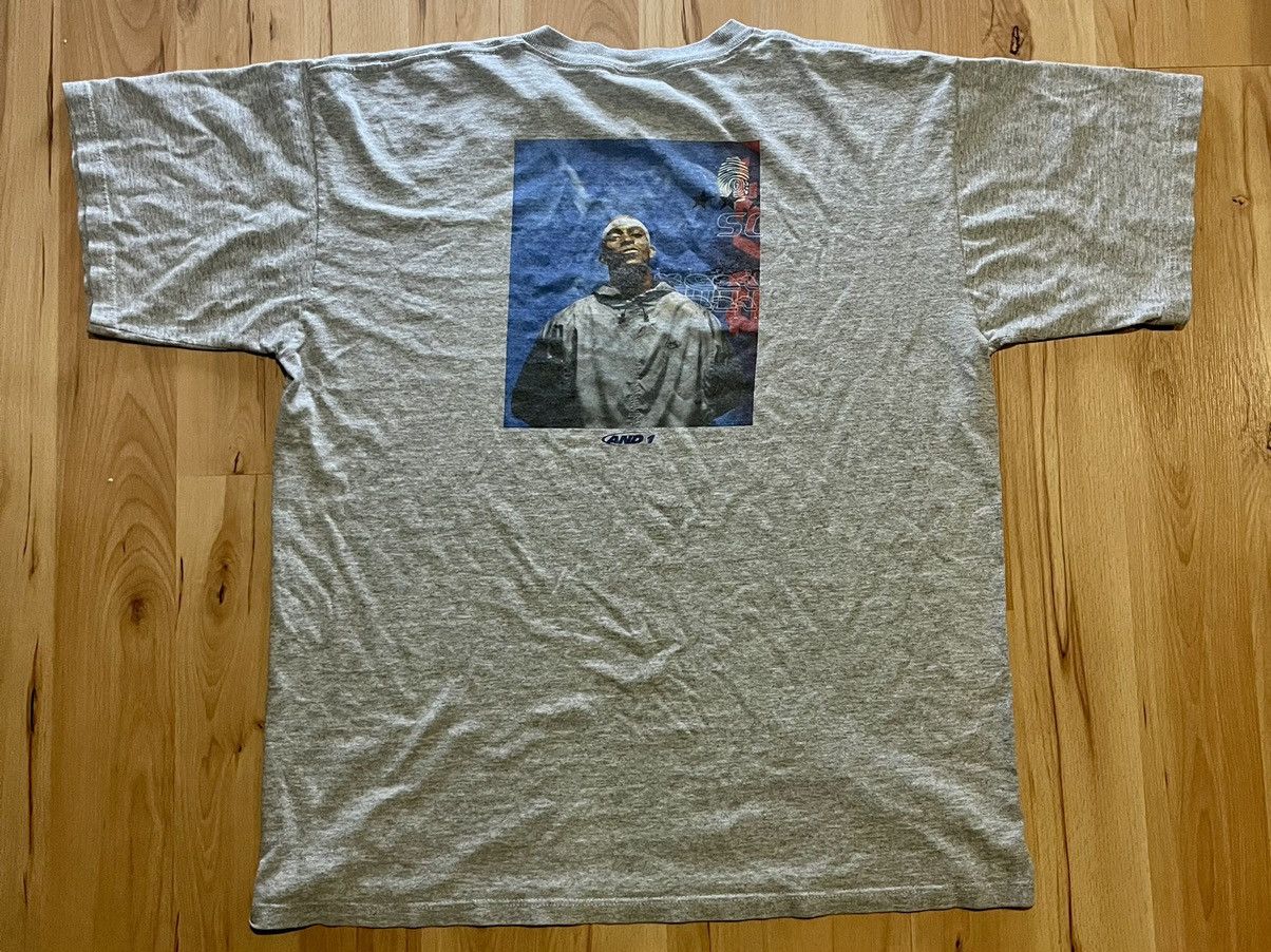 image of Pro Player x Salem Vintage And1 Kevin Garnett Tee in Grey, Men's (Size XL)