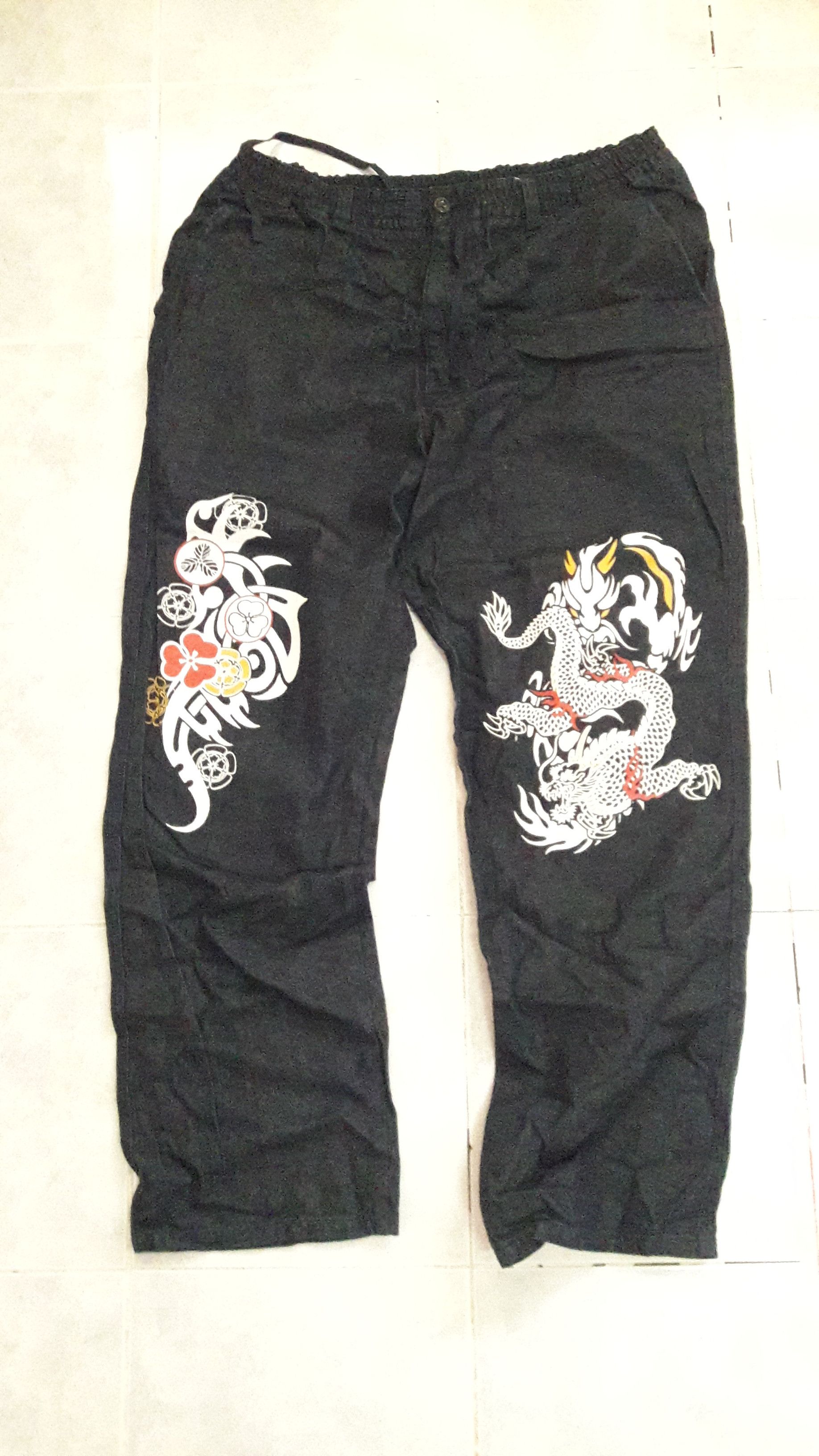 Dogtown Vintage Amore Puro Sukajan Fashion Dragon Denim pant Size US 35 - 1 Thumbnail