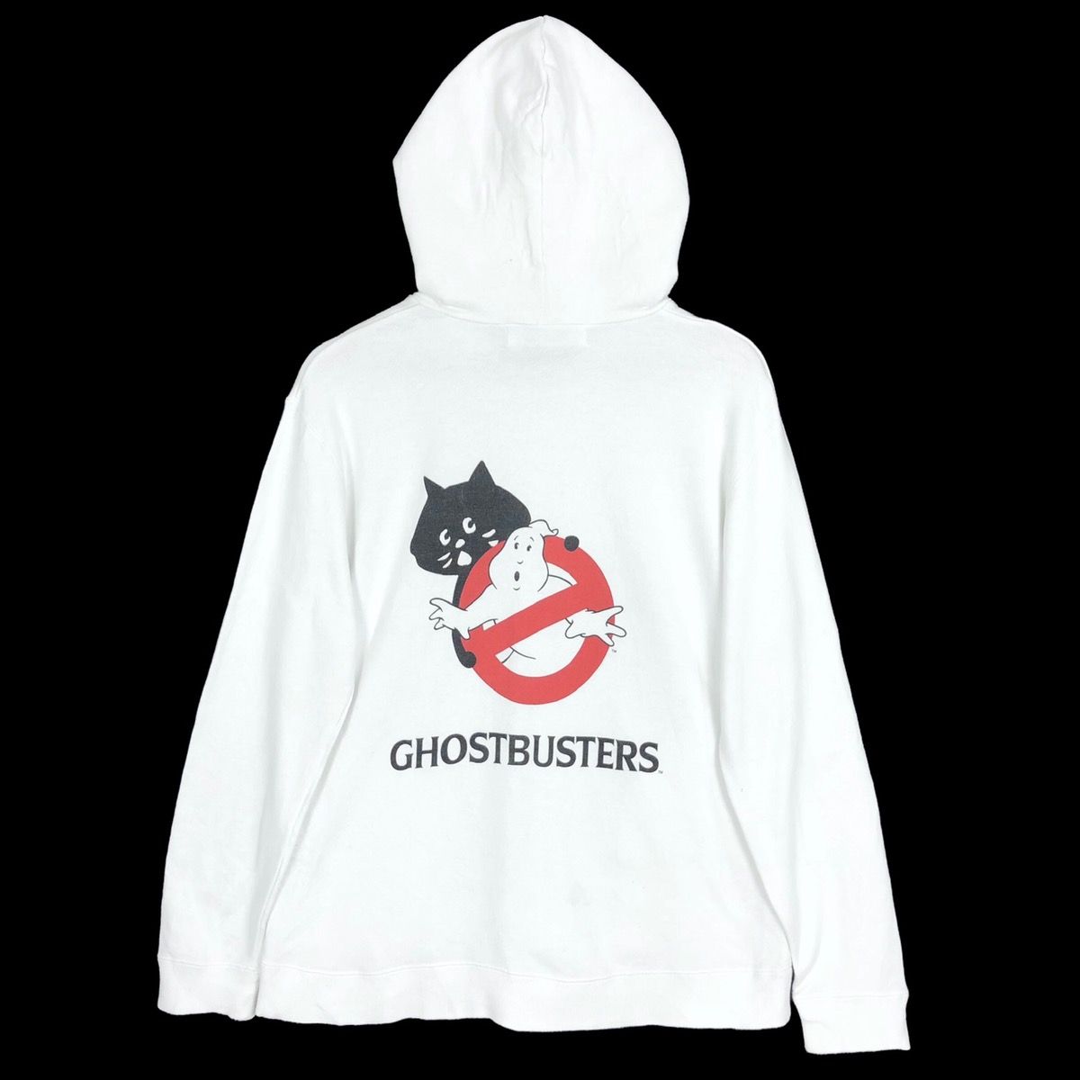 Pre-owned Issey Miyake X Ne Net Ne-net X Ghostbusters Hoodie Sweatshirt Big Logo In White
