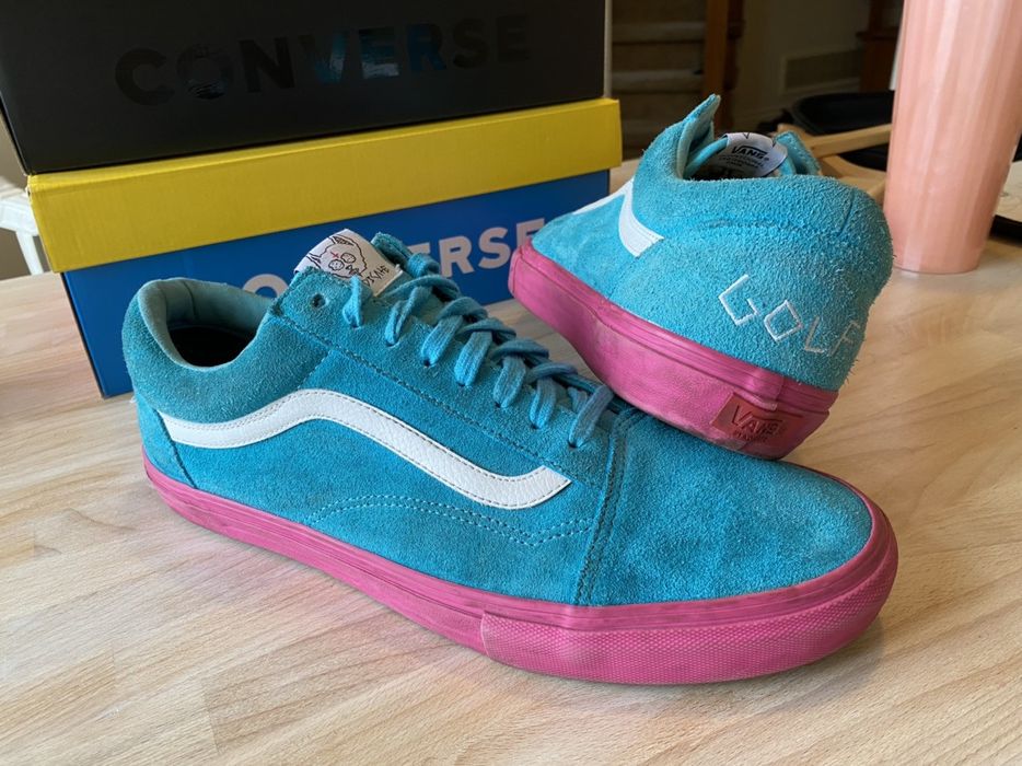 Vans old skool pro best sale s golf wang blue pink