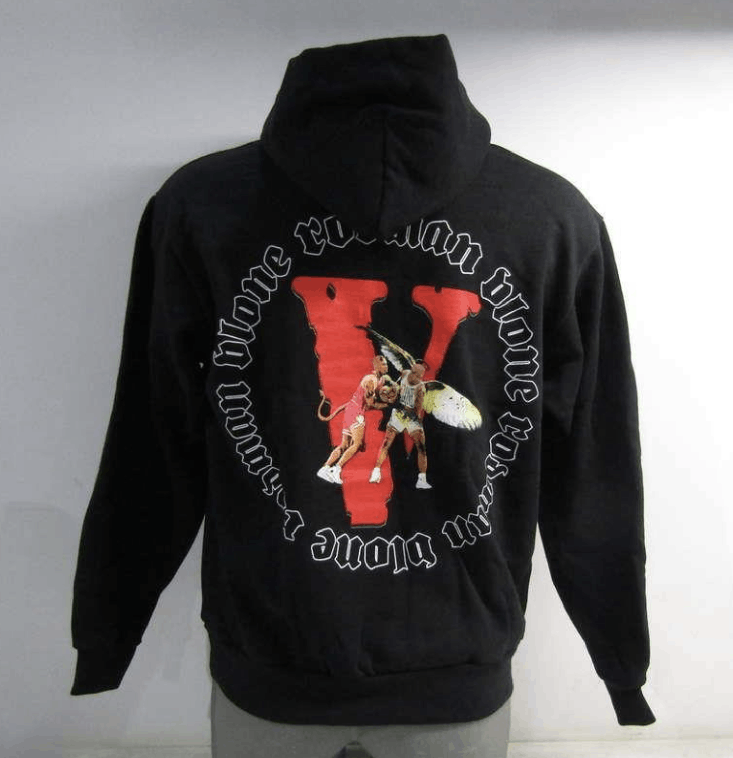 Vlone Men's US M Rodman Devil Hoodie Black