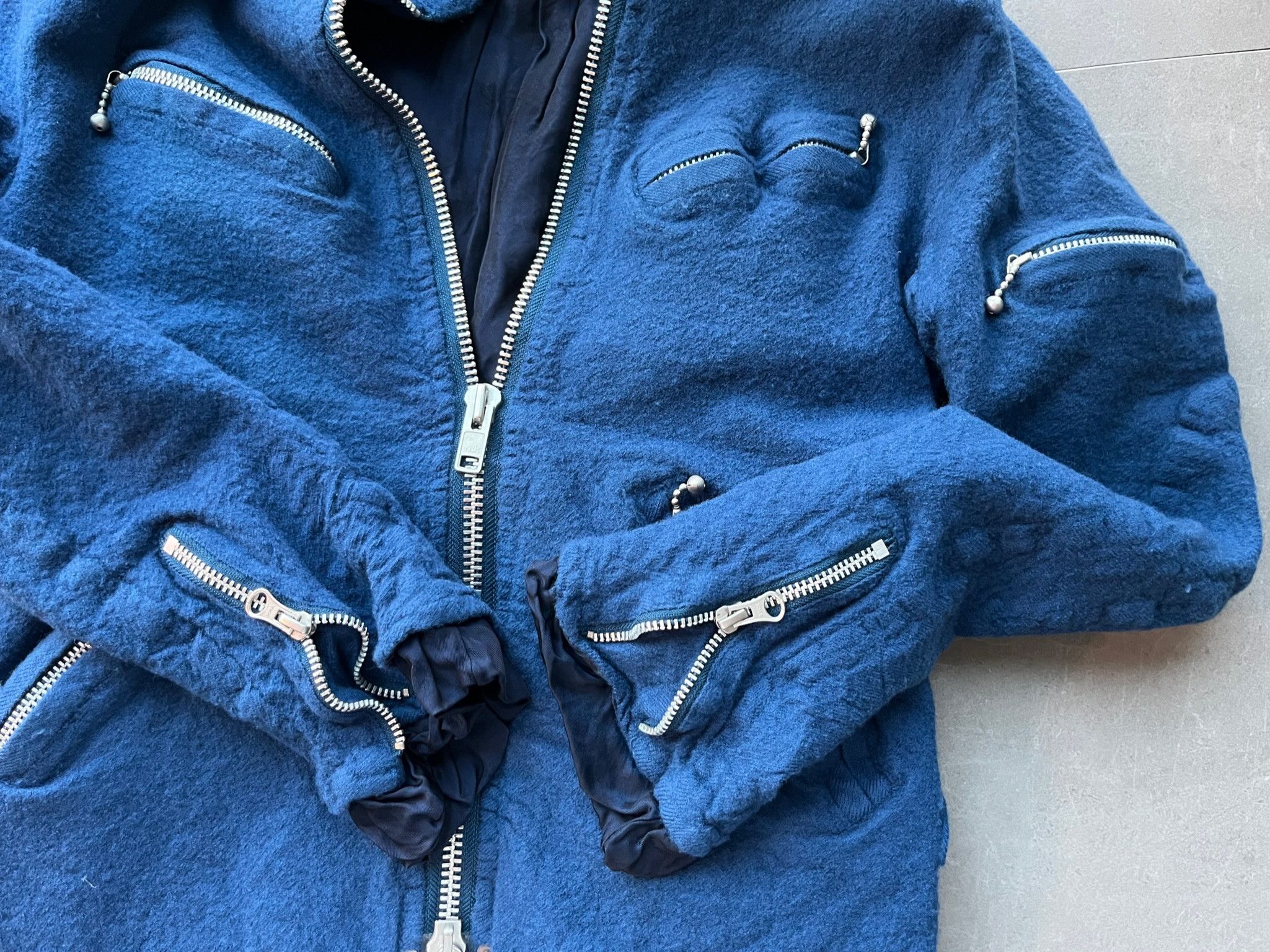Junya Watanabe Junya Watanabe Comme des Garcons Boiled Wool Biker Jacket Size US XS / EU 42 / 0 - 10 Thumbnail