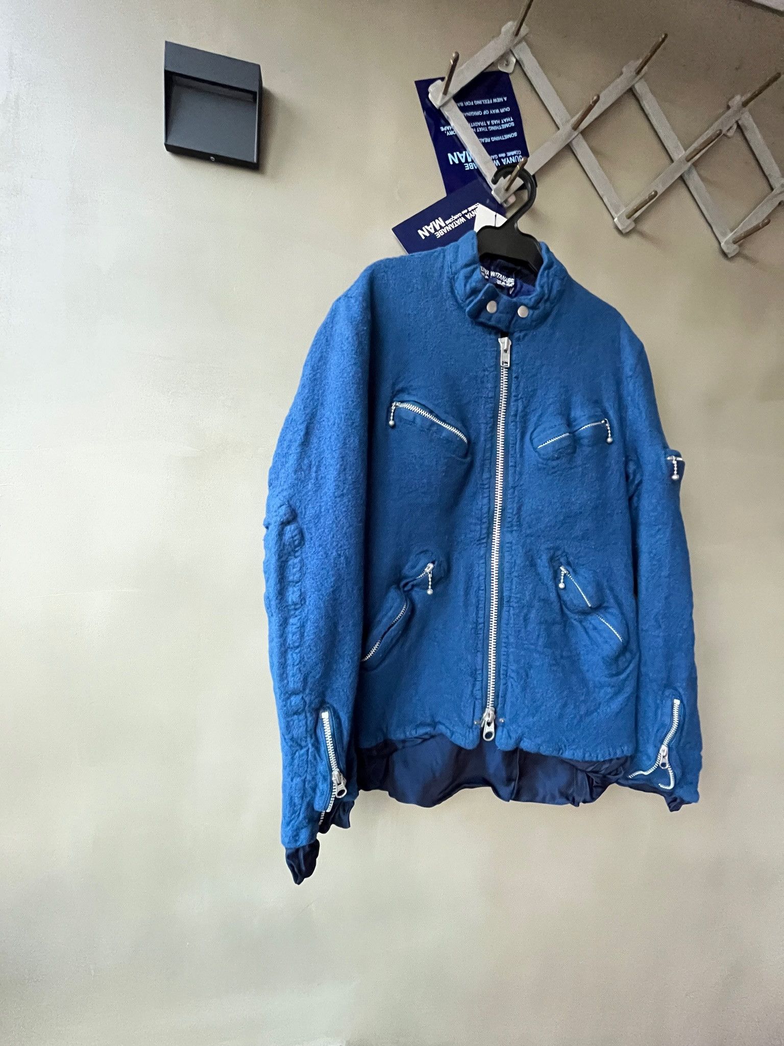 Junya Watanabe Junya Watanabe Comme des Garcons Boiled Wool Biker Jacket Size US XS / EU 42 / 0 - 1 Thumbnail