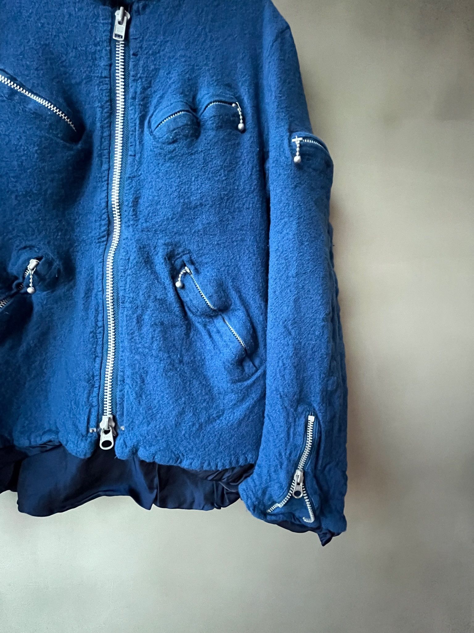 Junya Watanabe Junya Watanabe Comme des Garcons Boiled Wool Biker Jacket Size US XS / EU 42 / 0 - 4 Thumbnail